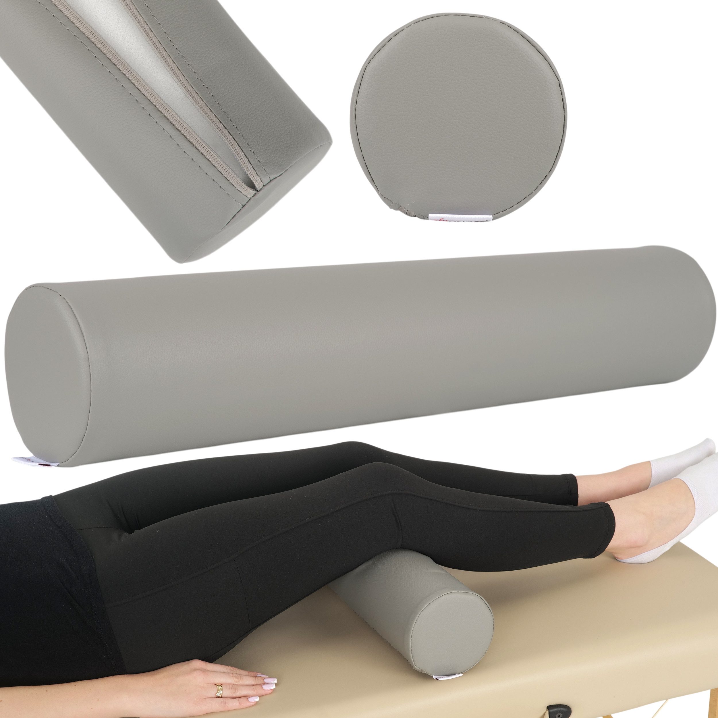 Habys Massageliege Vollrolle Knierolle Lagerungsrolle für Behandlungsliege 12x60cm