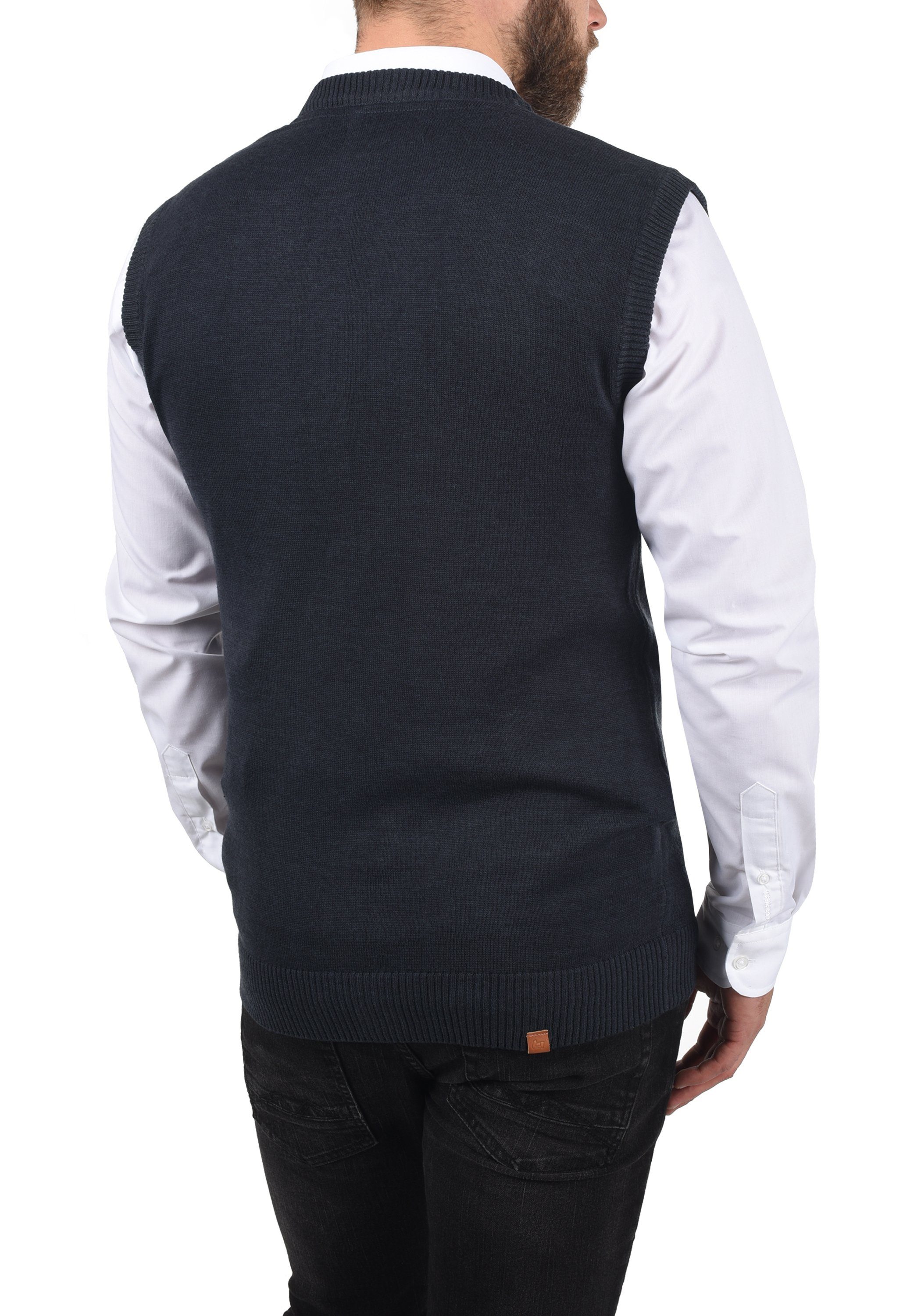 Blend Pullunder BHLennardo Stilvoller Pullunder mit Holzknopf-Leiste