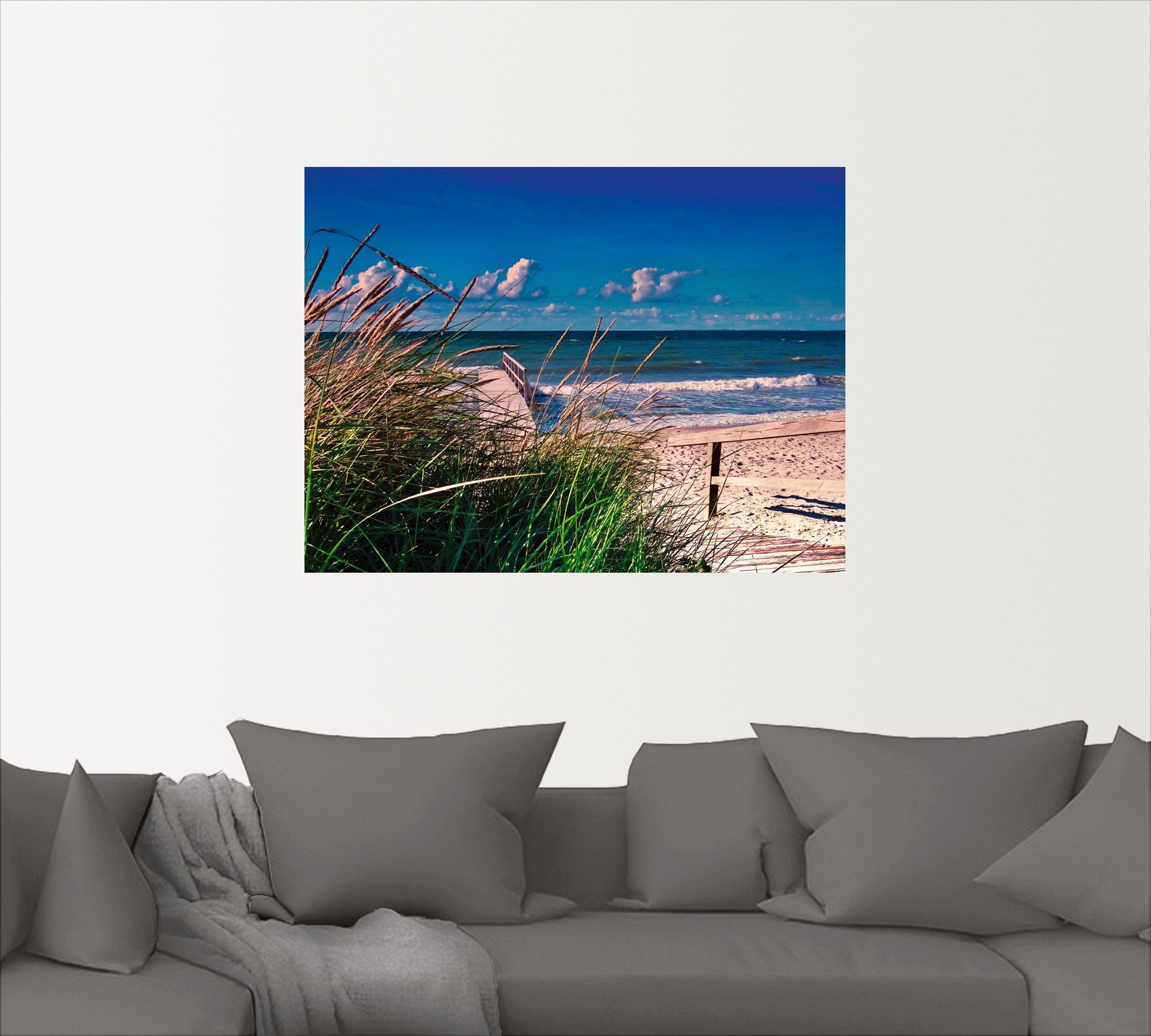 Wandbild in Ostsee Artland Strand Wandaufkleber Impression (1 Alubild, Leinwandbild, Heiligenhafen, Poster als versch. Größen oder St),