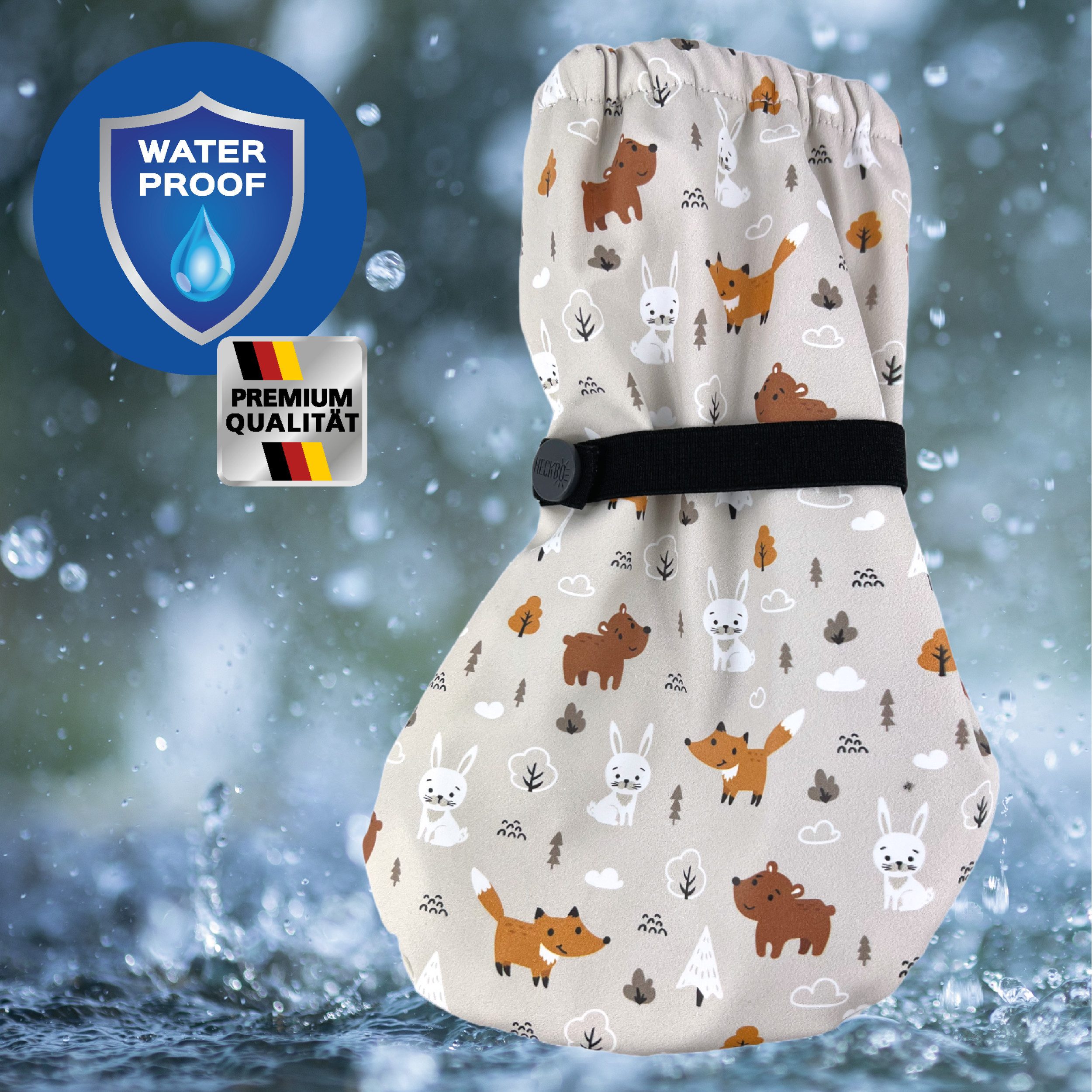 HECKBO Regenfüßlinge Füßlinge Baby ohne Futter verschiedene Motive Babystiefel