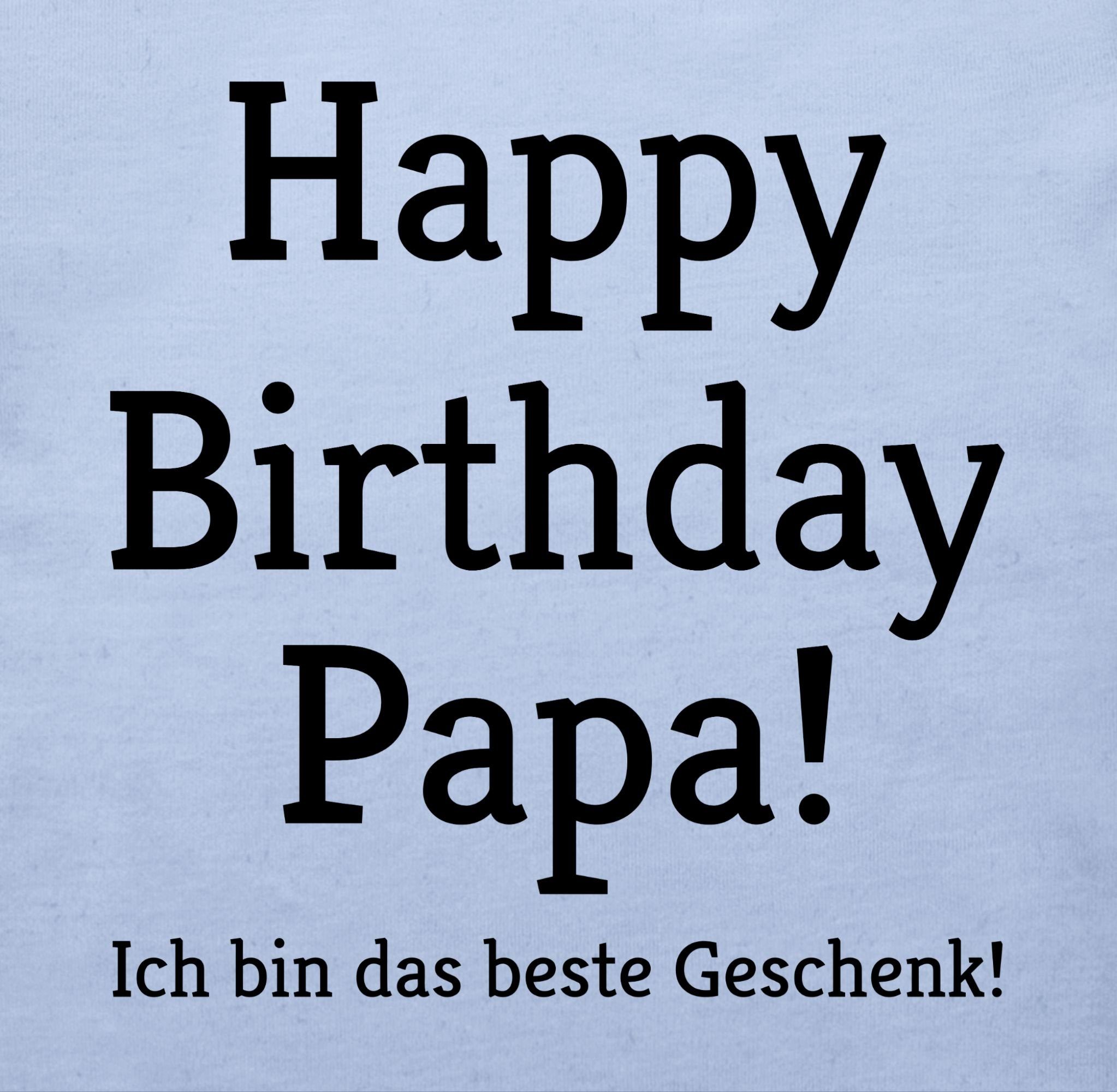Geschenke das Happy Ich Event Geschenk! 2 Babyblau bin Shirtracer Papa! Baby Birthday T-Shirt