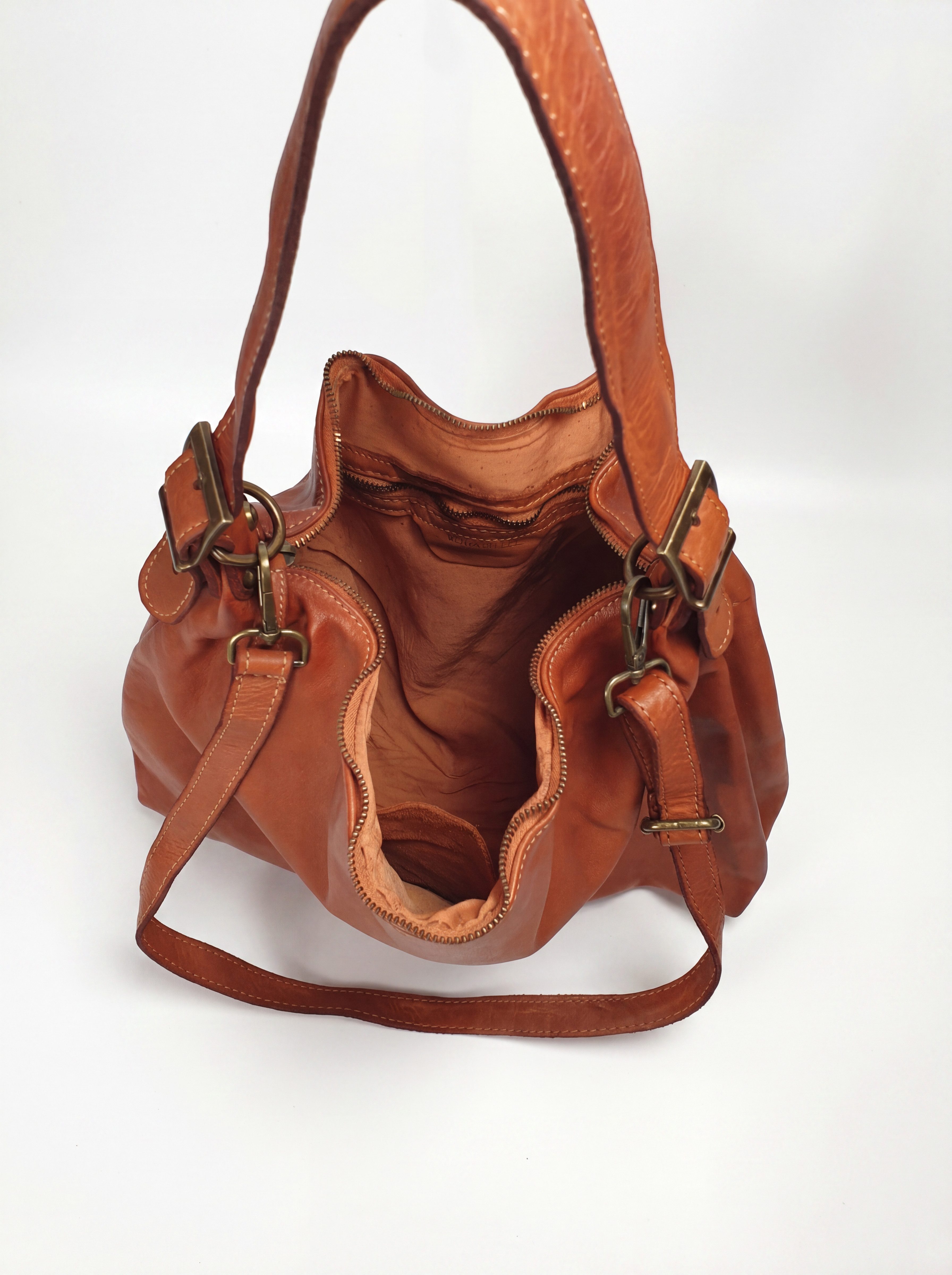 sanumi Schultertasche italienischer Leder-Hobo