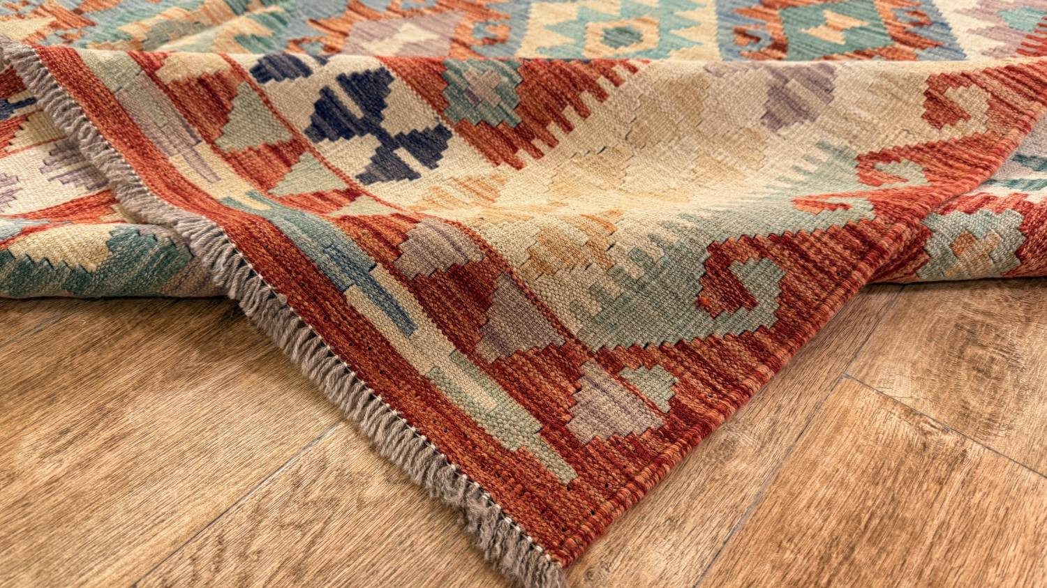 Rug Studios Teppich KELIM ORIGINAL HANDGEARBEITET, Rechteckig, Höhe: 5 mm, Handgewebt, 206 x 294 cm, Multi