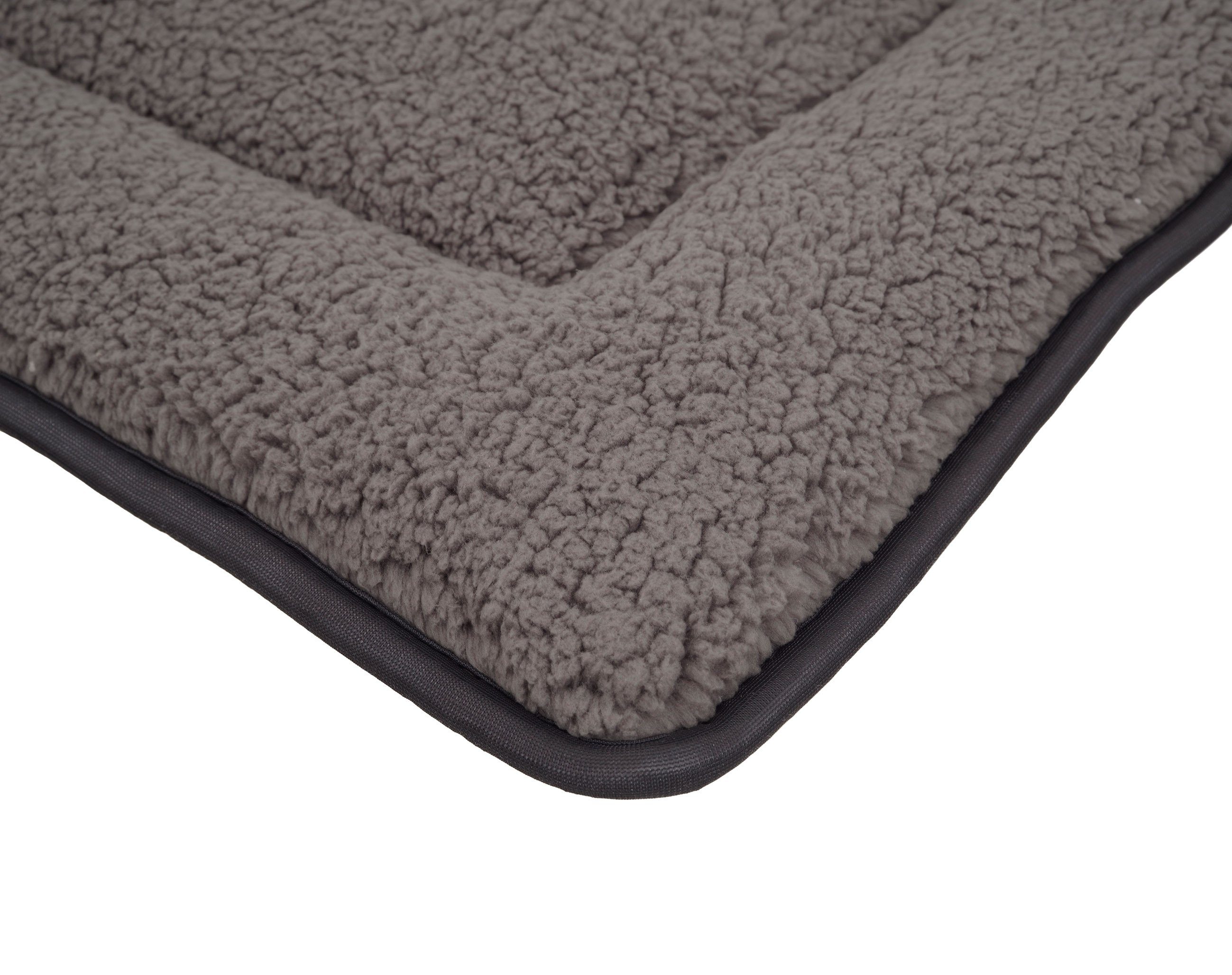 Spetebo Hundematte Plüsch Haustiermatte waschbar 60 x 40 cm, Polyester, grau Hundebett mit rutschfester Unterseite – Bild 4 von 5