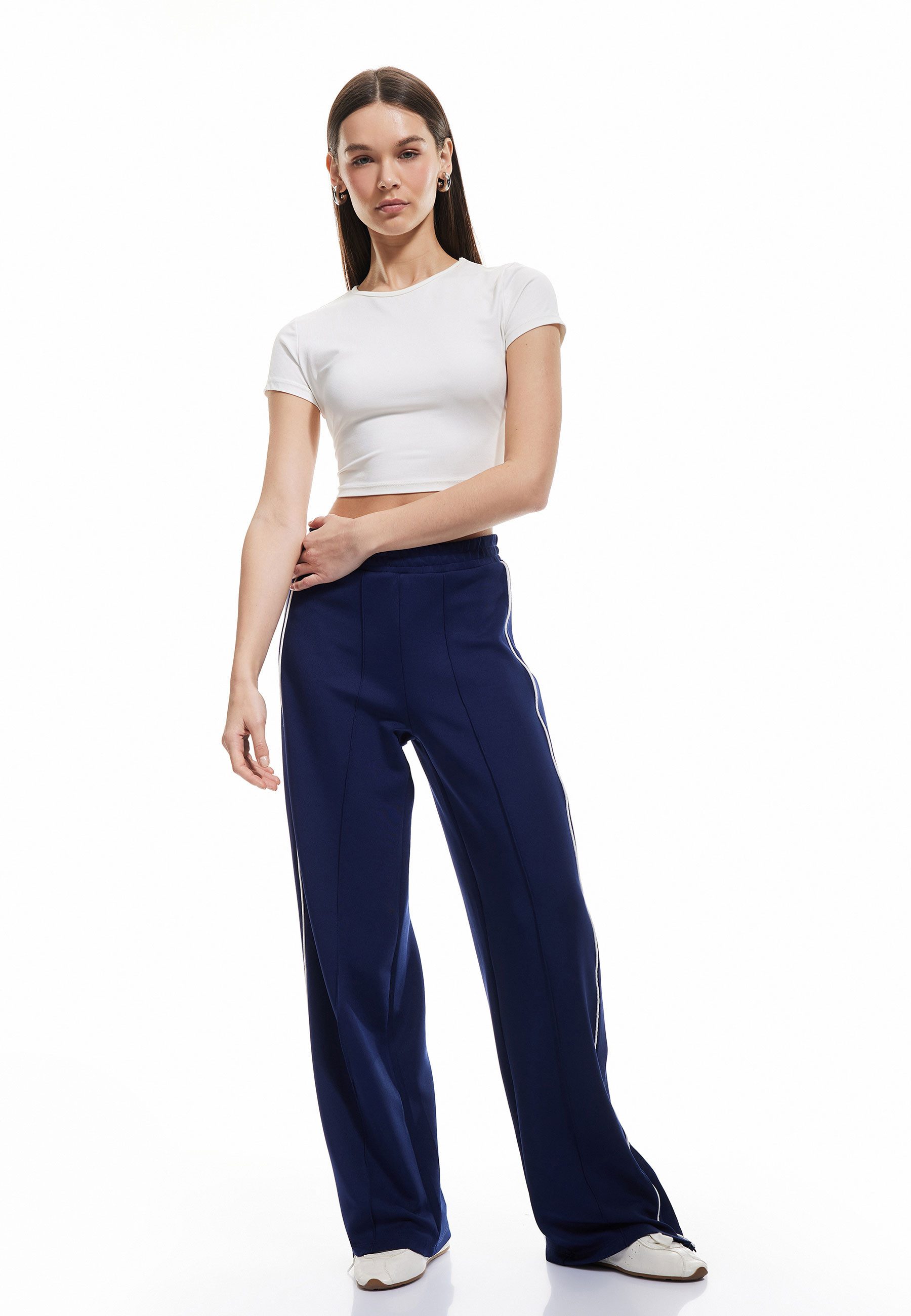 Hose & Shorts Hohe Leibhöhe Wide Leg Palazzohose
