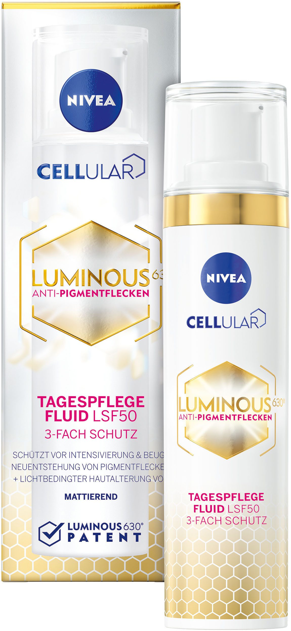 Gesichtsfluid LUMINOUS630 ANTI-PIGMENTFLECKEN Tagespflege Fluid LSF50