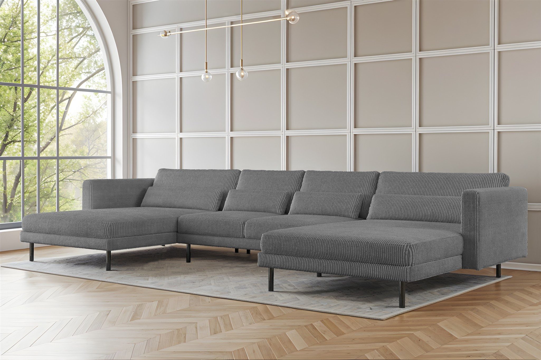 Fun Möbel Wohnlandschaft Sofa in U-Form günstig online kaufen