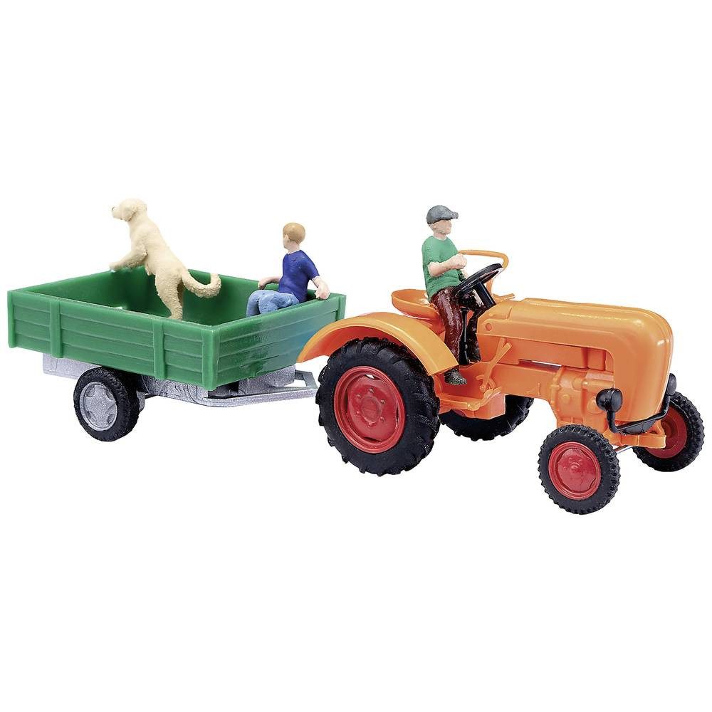 Modelleisenbahn-Straße H0 Allgaier A 111 L +Anhänger/Figur