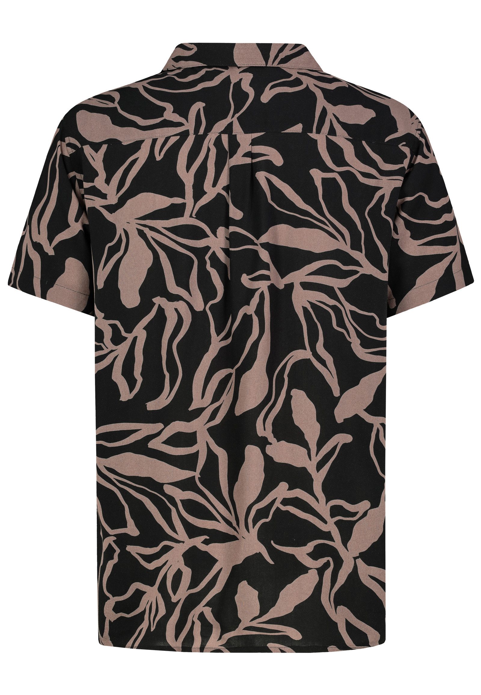 Urban Surface Kurzarmhemd Kurzarm- mit botanischem Muster und Knöpfen Tropical-Shirt