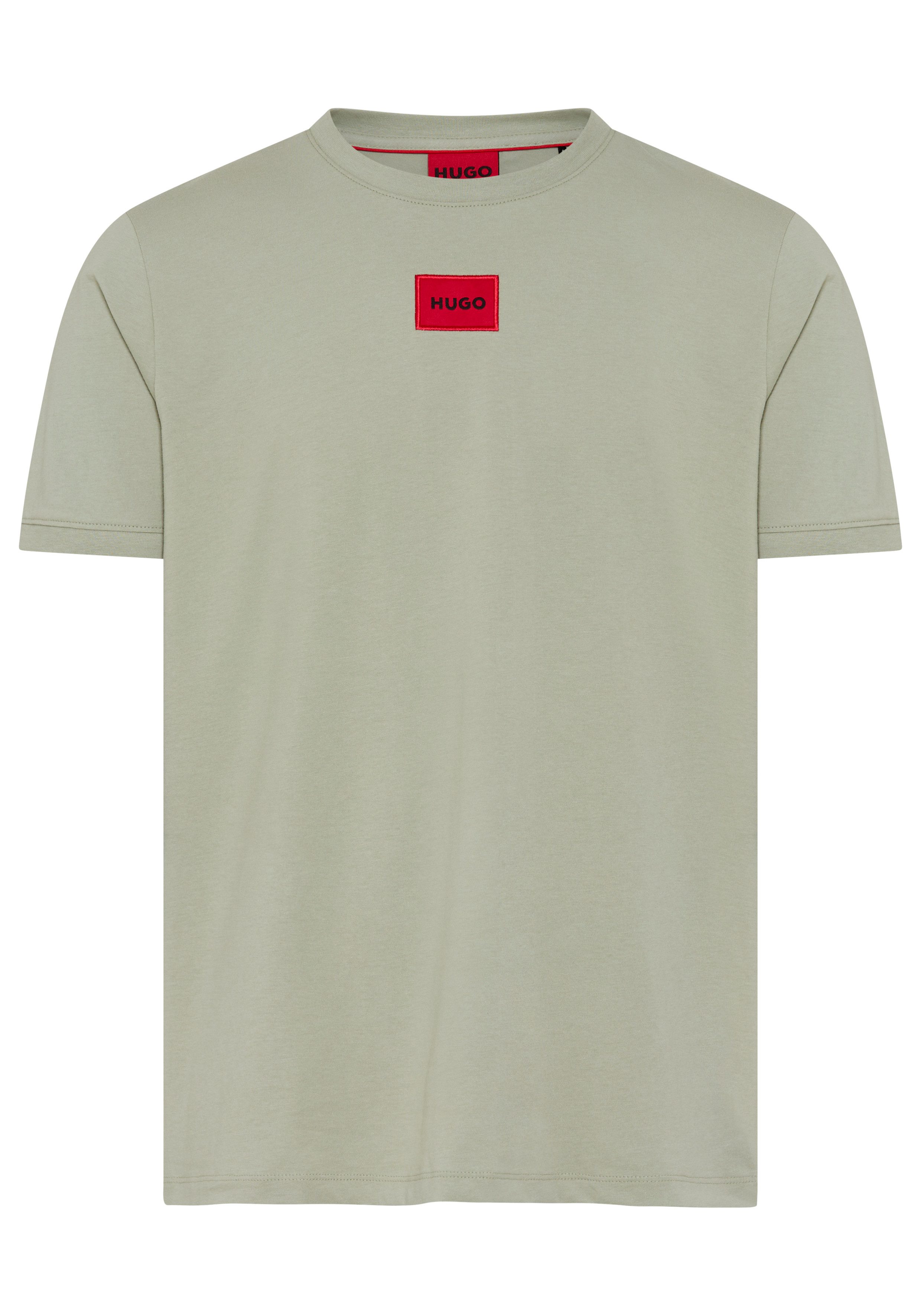 HUGO T-Shirt Diragolino Rundhalsausschnitt, Regular Fit, Logo-Label günstig online kaufen