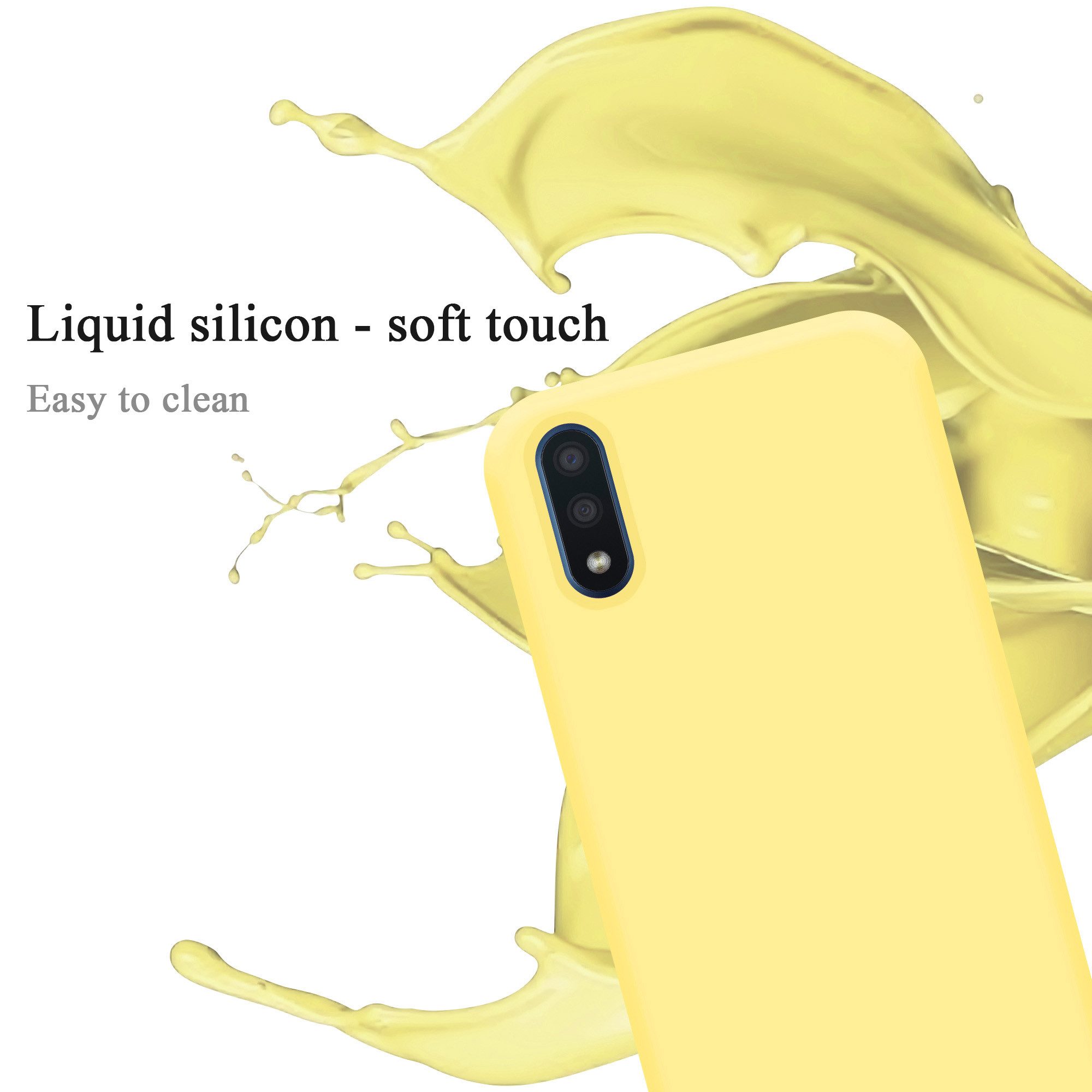 Cadorabo Handyhülle für Samsung Galaxy A01 Hülle Samsung Galaxy A01, Flexible Hülle TPU Silikon Schutzhülle Back Cover Case
