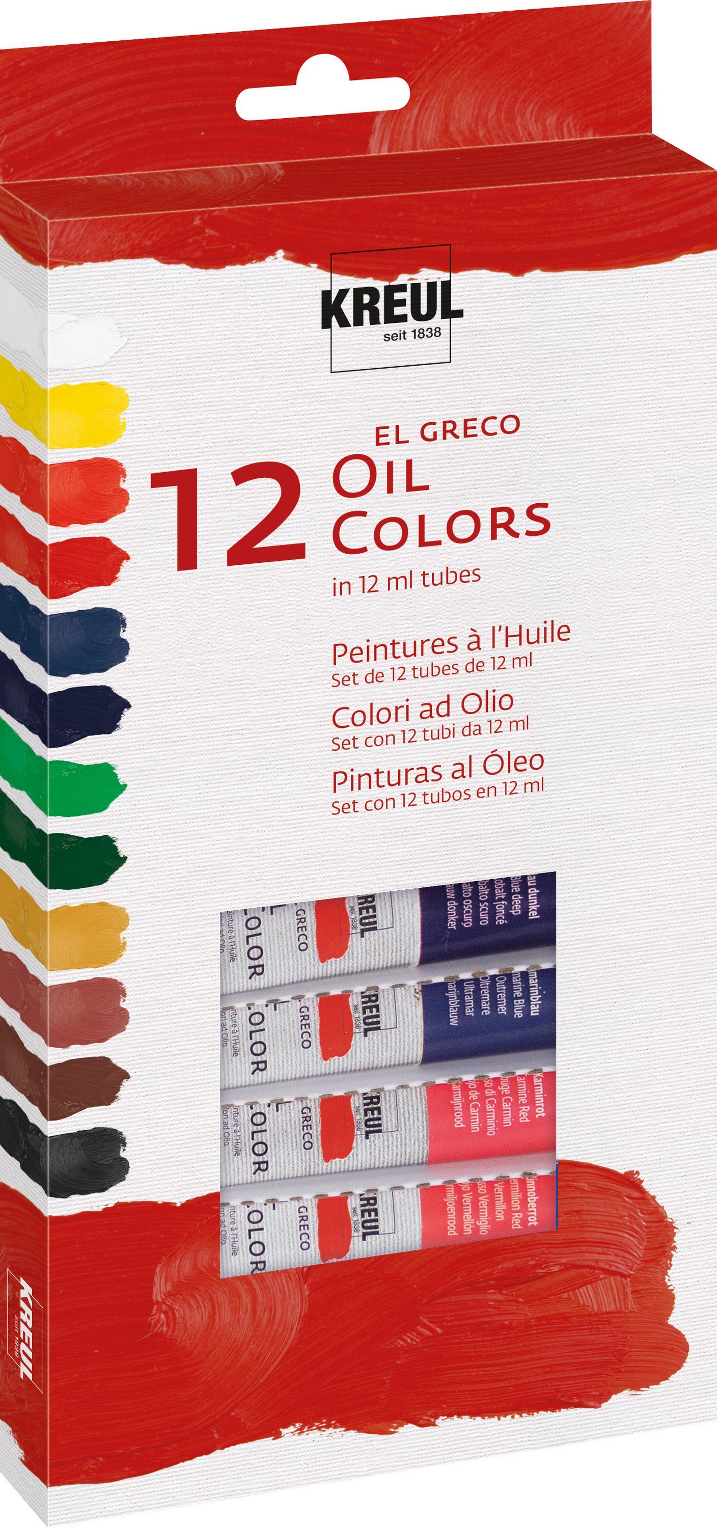 x 12 Greco Ölfarbe Oil, Kreul ml 12 el Ölfarben-Set