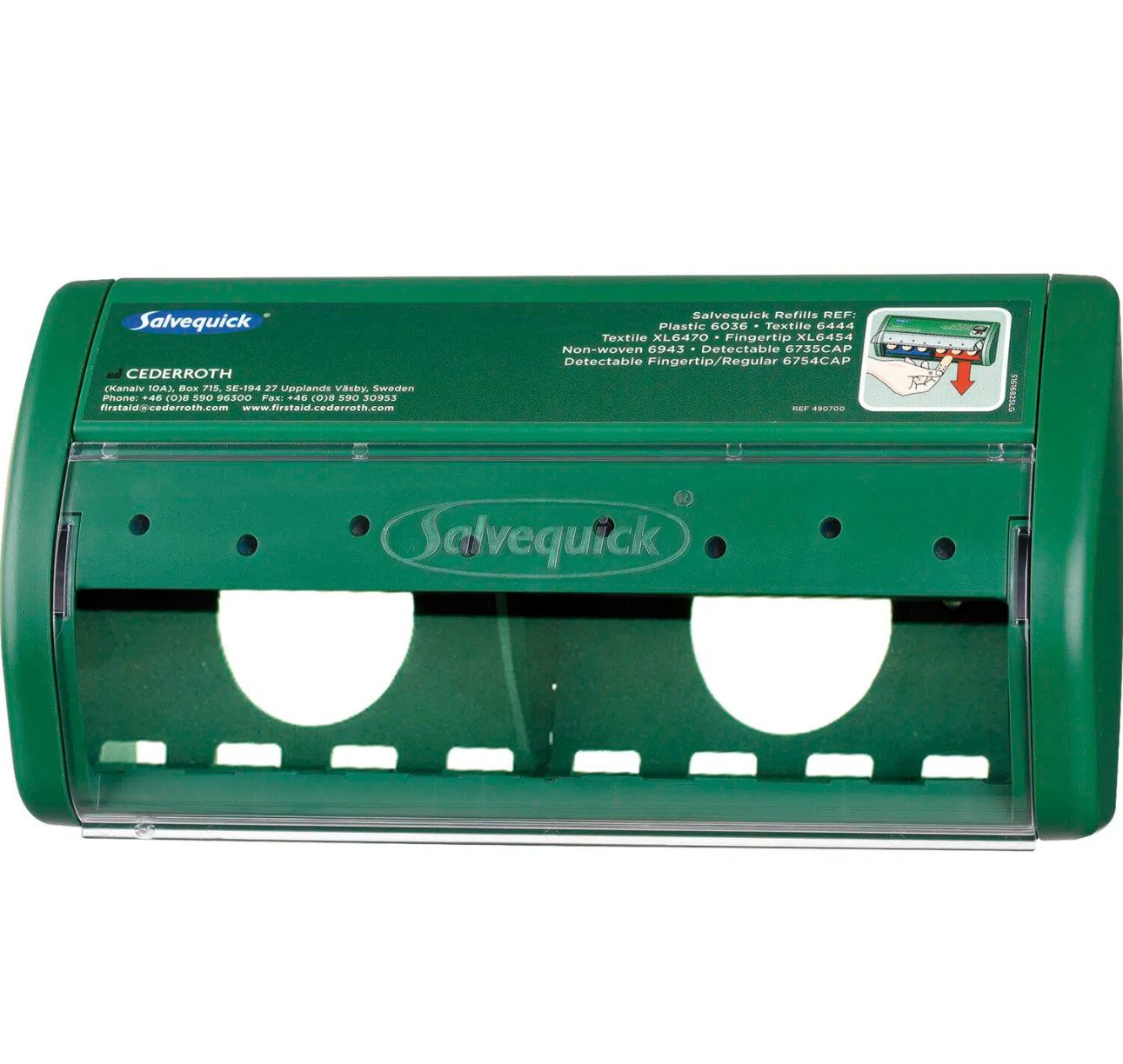 DocMed Pflasterspender Salvequick Pflasterspender, (Pflasterstation, 1-tlg., Hygienische Wundversorgung, Pflasterentnahme), leicht nachfüllbar