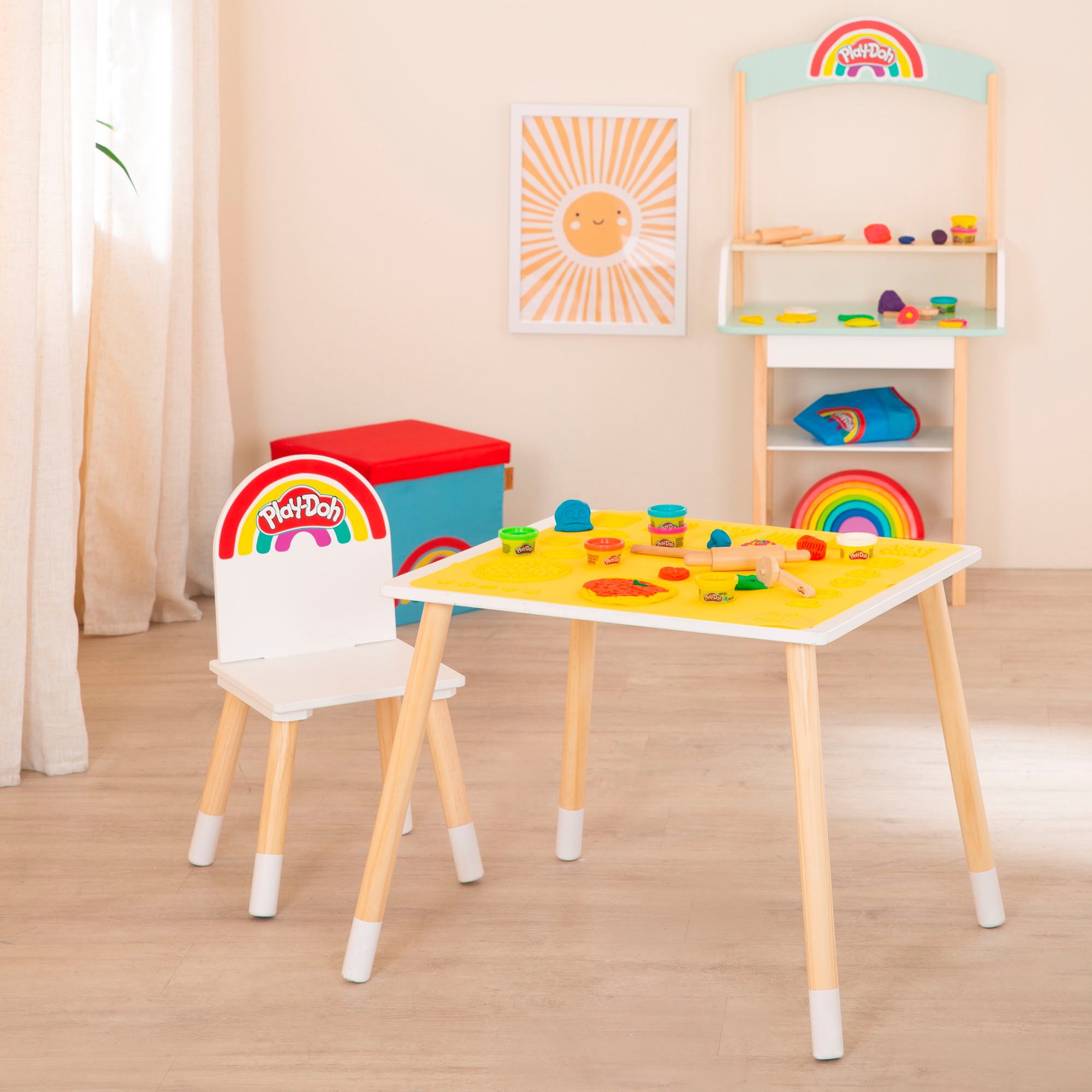 roba® Children's Seating Set Play-Doh, (Set), incl. 3D Creative Mat, Modeling Clay and Accessories