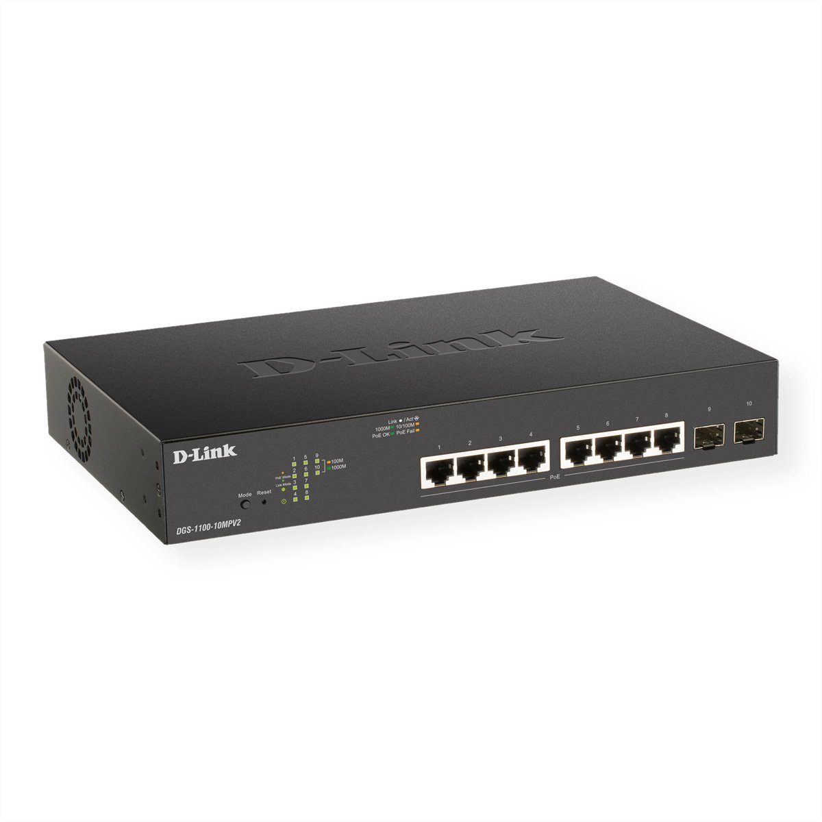 DGS-1100-10MPV2 10-Port PoE+ Gigabit Smart Switch 130W Netzwerk-Switch