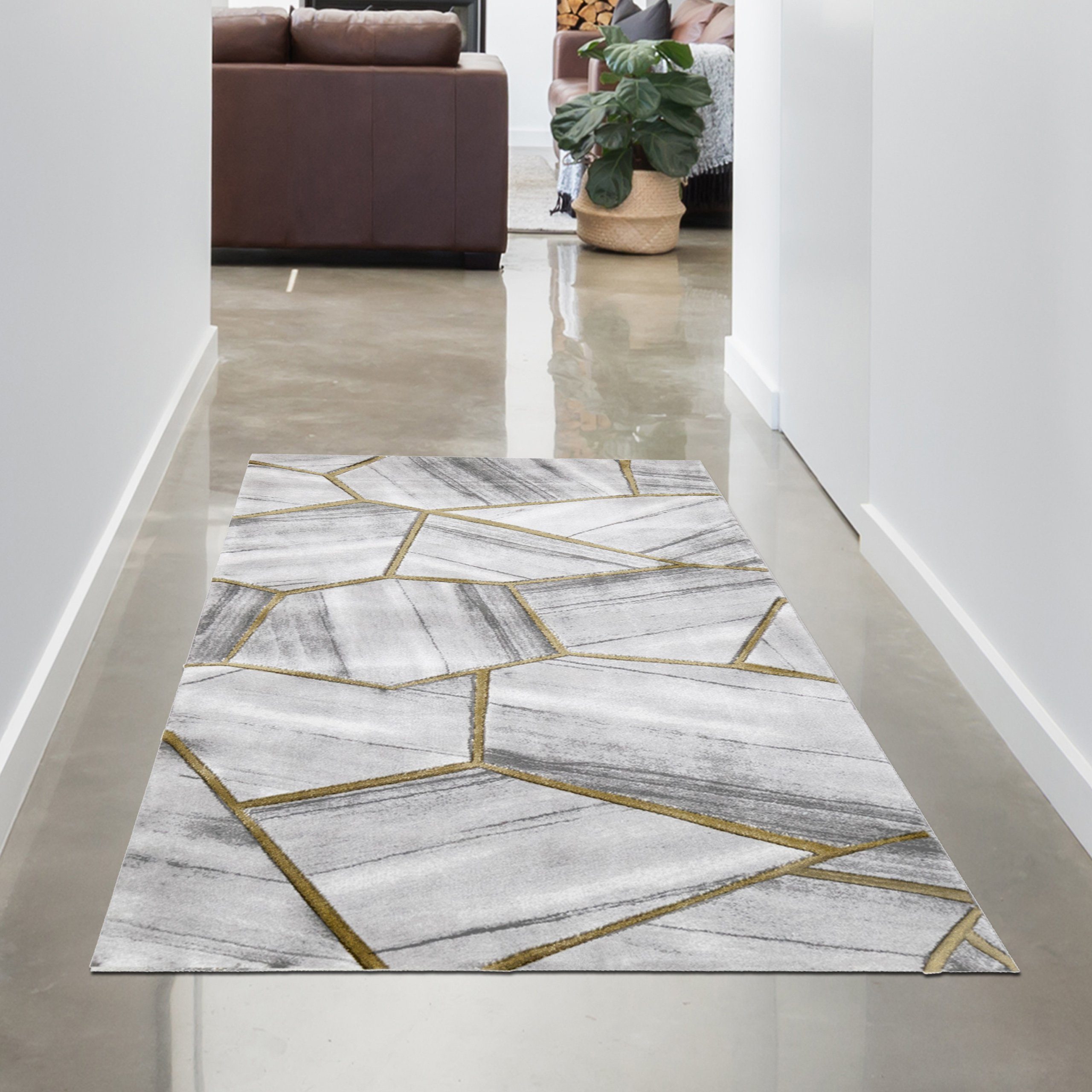 Carpetia Teppich Teppich modern Wohnzimmerteppich geometrisches günstig online kaufen