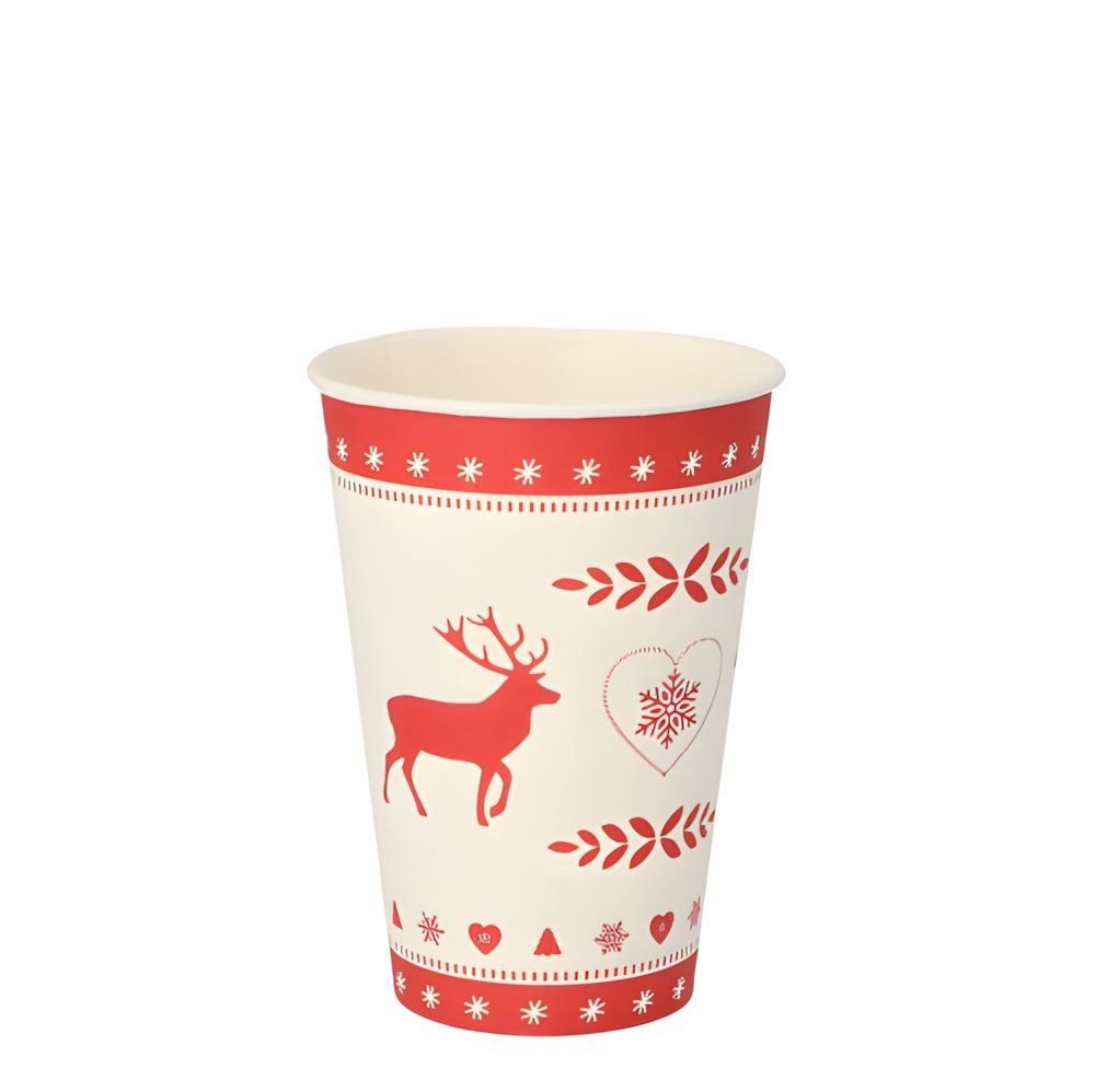 PAPSTAR Einwegbecher Trinkbecher, Pappe 0,2 l Ø 7 cm, 9,7 cm rot Rennes 140 Stk, Pappe