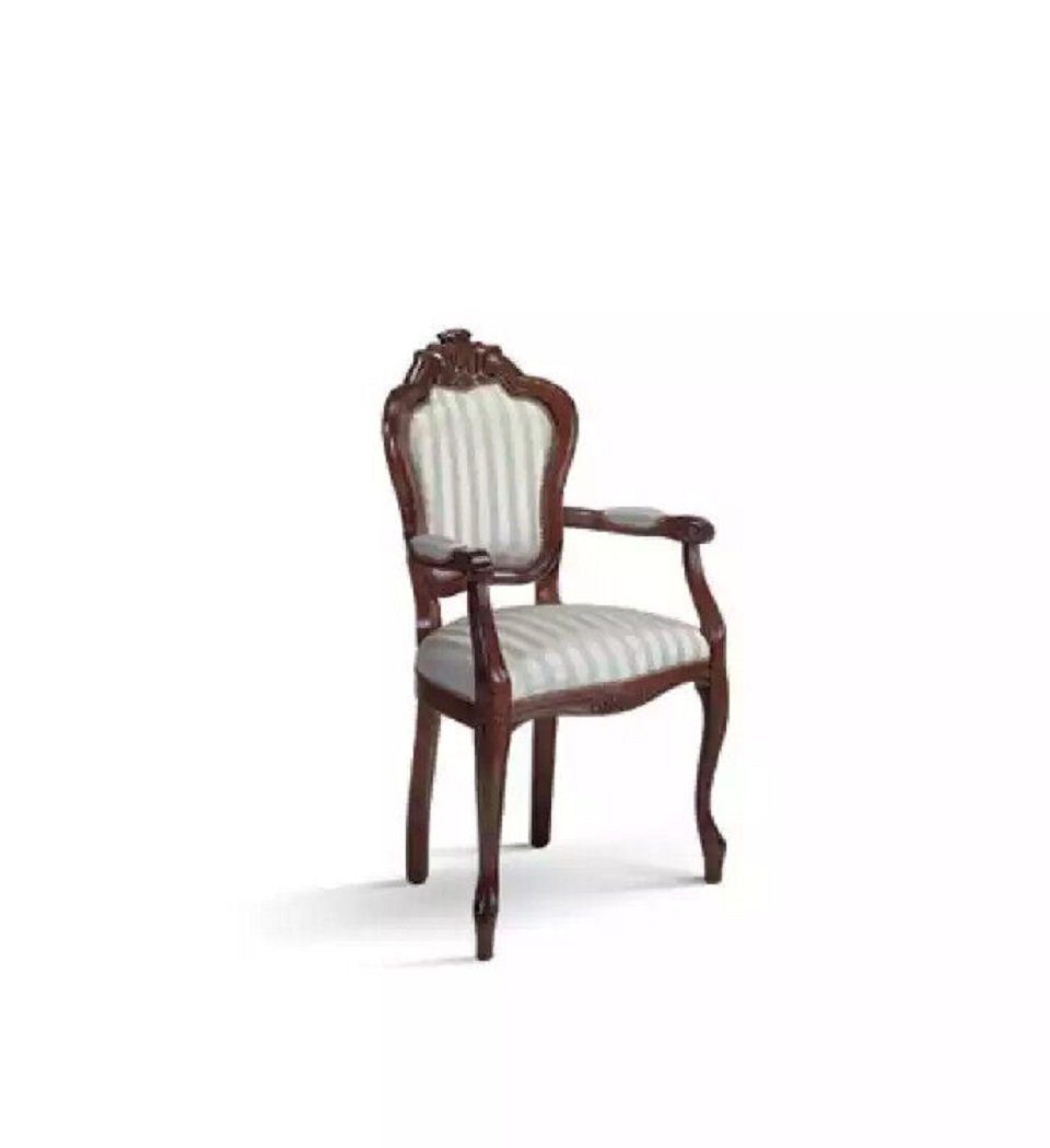 JVmoebel Esszimmerstuhl Grau Stuhl Polster Esszimmer Lehnstuhl Luxus Möbel Neu (1 St), Made in Italy