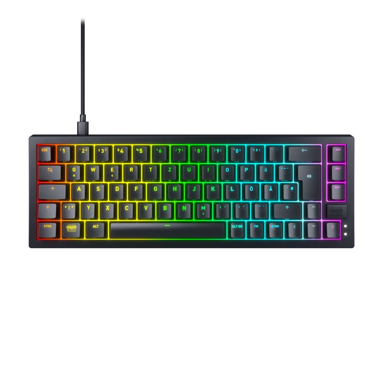 Cherry Xtrfy K5V2 65% / GER / BLACK Gaming-Tastatur (Ultra-anpassbar)