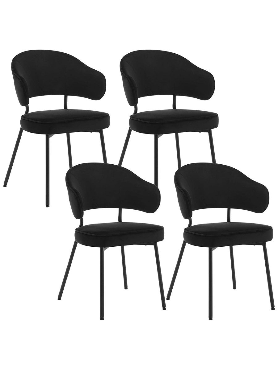 Woltu Esszimmerstuhl (Set, 4 St), mit Rückenlehne Armlehnen Metallbeinen günstig online kaufen