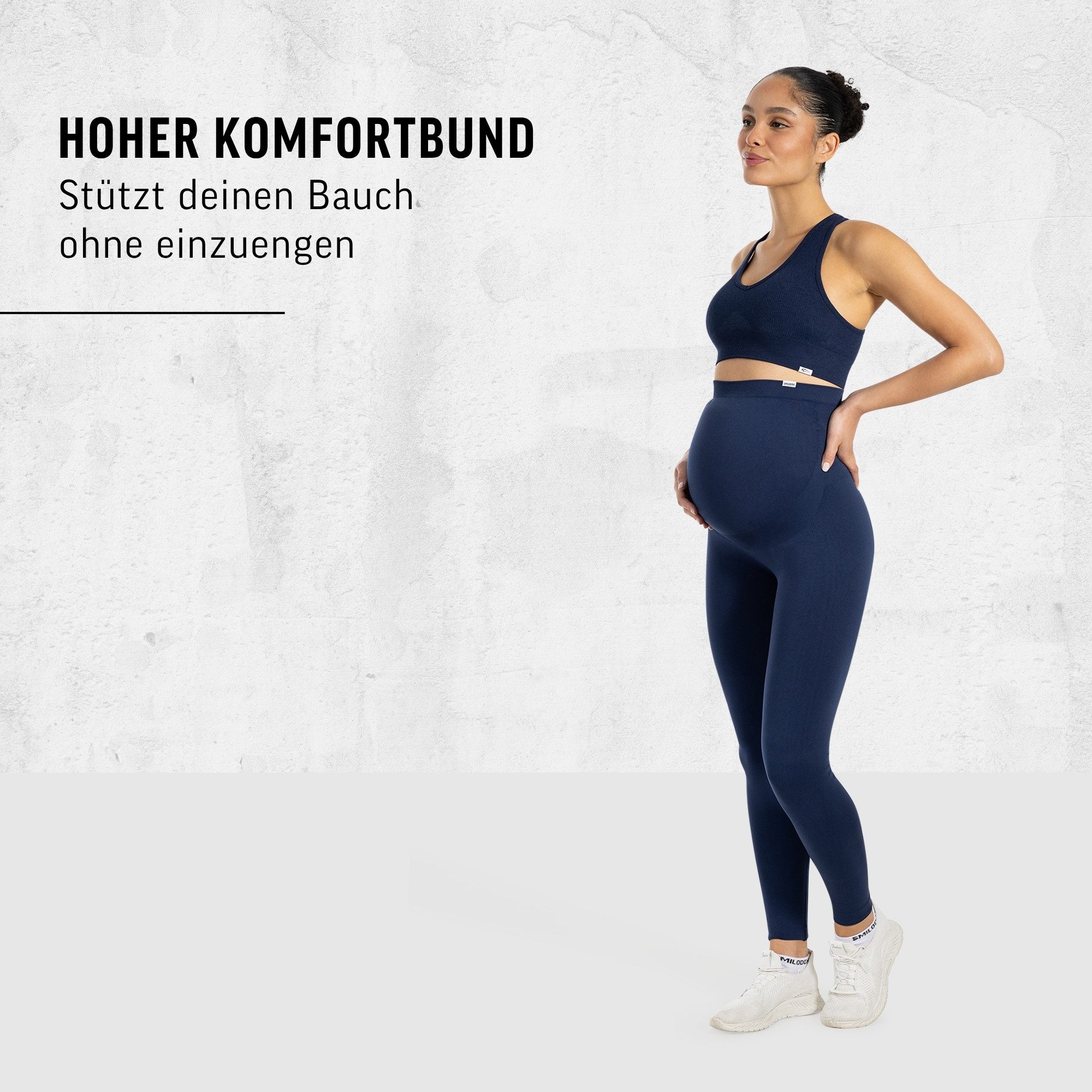 Smilodox Leggings Lorraine, Schwangerschaftsleggings Seamless mit extra hohem Bund Seamless, extra hoher Bund, elastisch & dehnbar