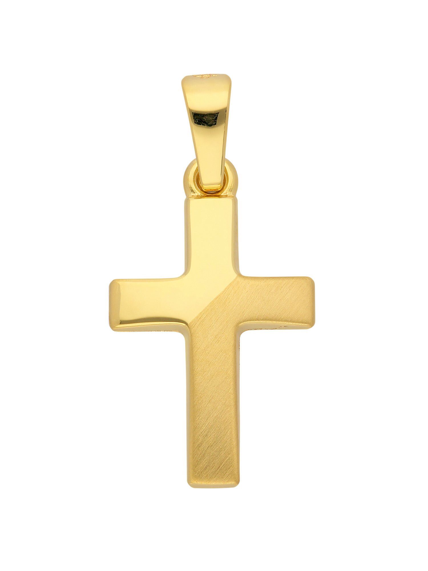 Adelia´s Kettenanhänger 585 Gold Kreuz Anhänger, Damen für Herren & Goldschmuck