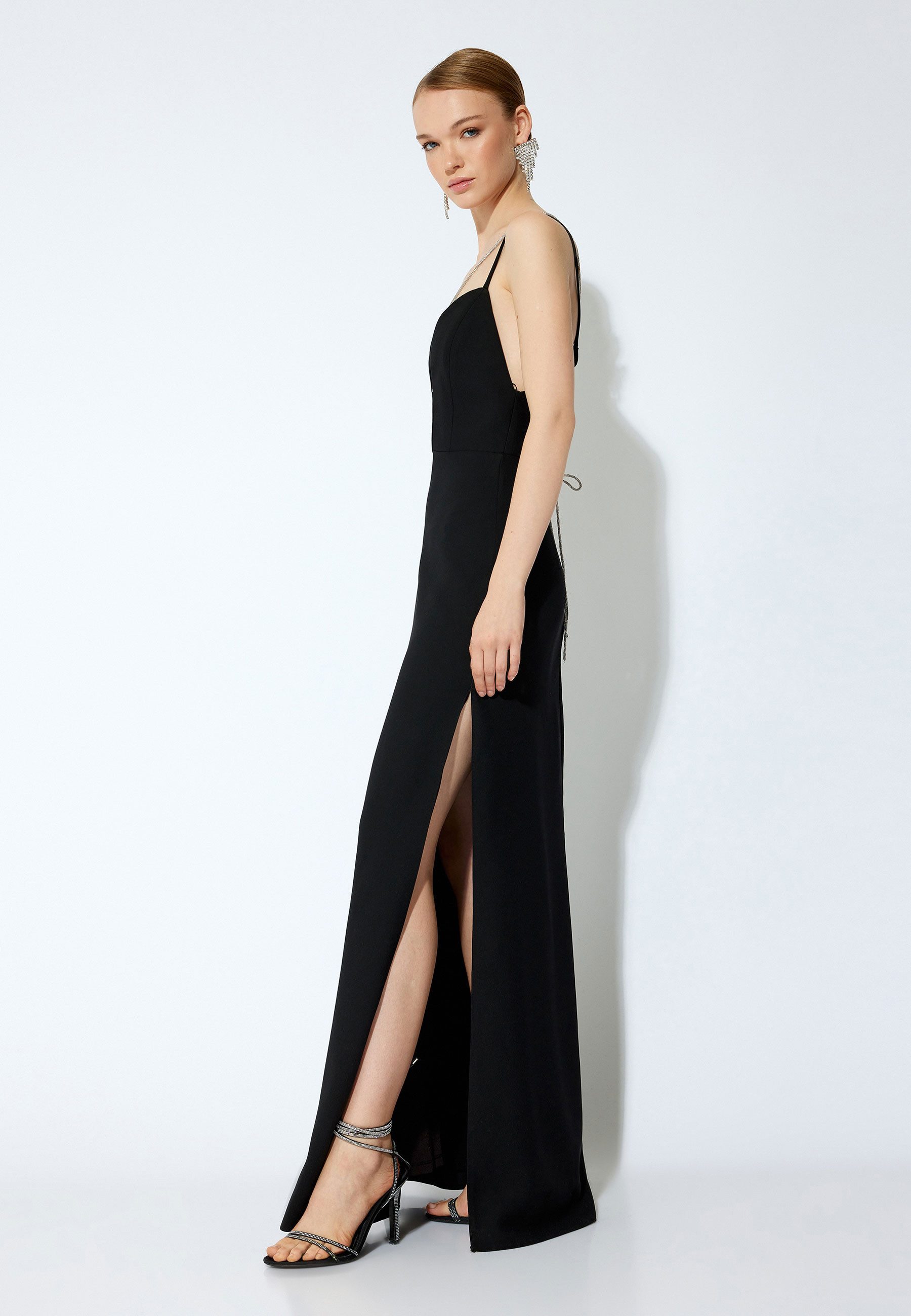 Koton Tenniskleid Maxi Länge Slip Kleid Evening dress