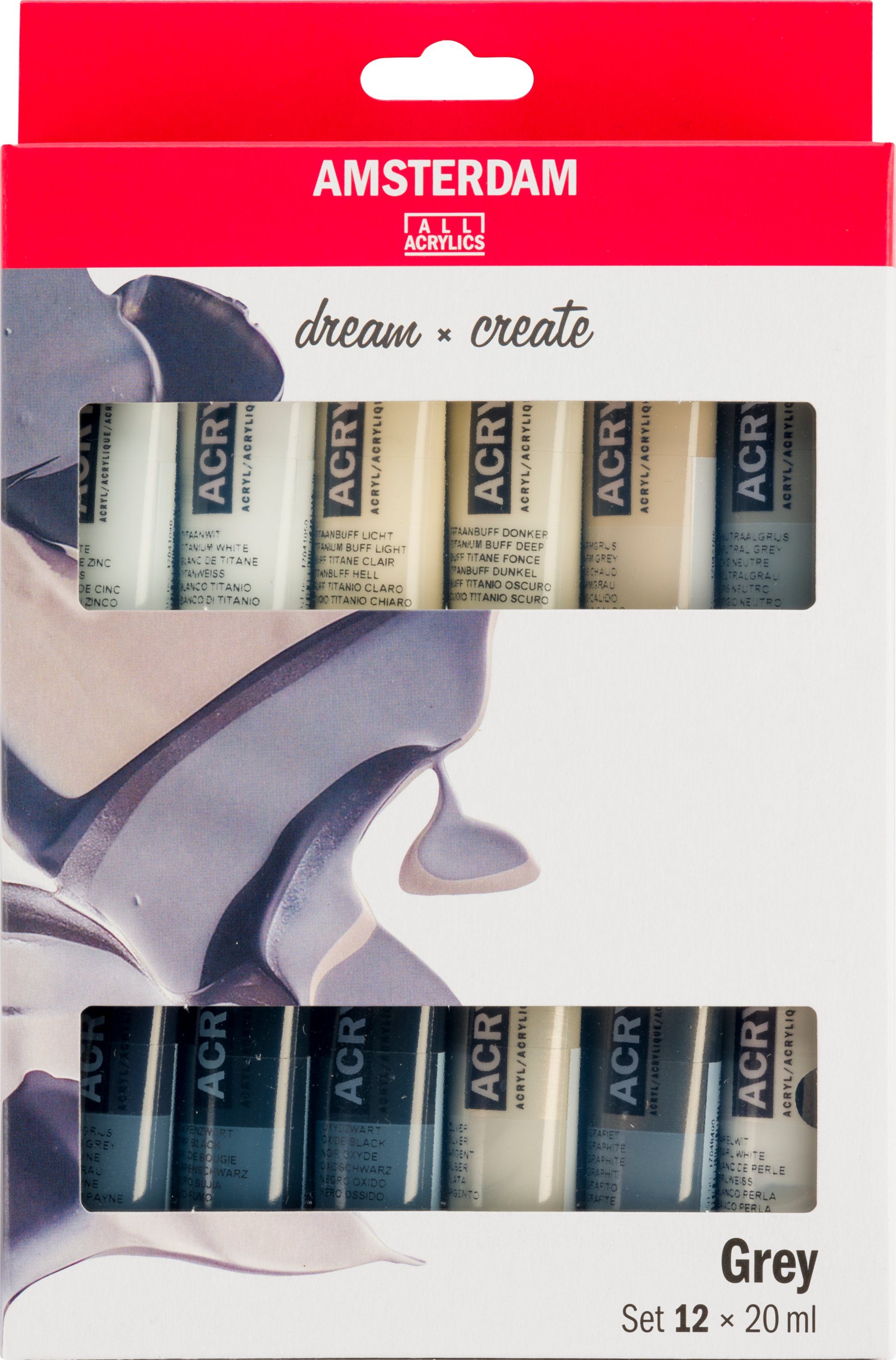 Acrylfarbe Acrylfarben-Set Grau