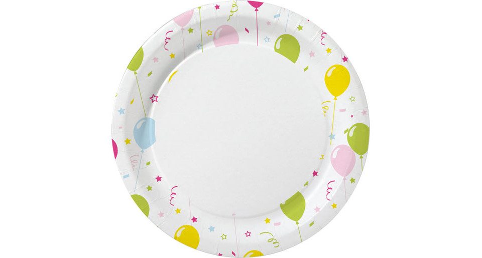 Duni Einweggeschirr-Set Duni Pappteller ø 22 cm beschichtet - 10 Stück, PP