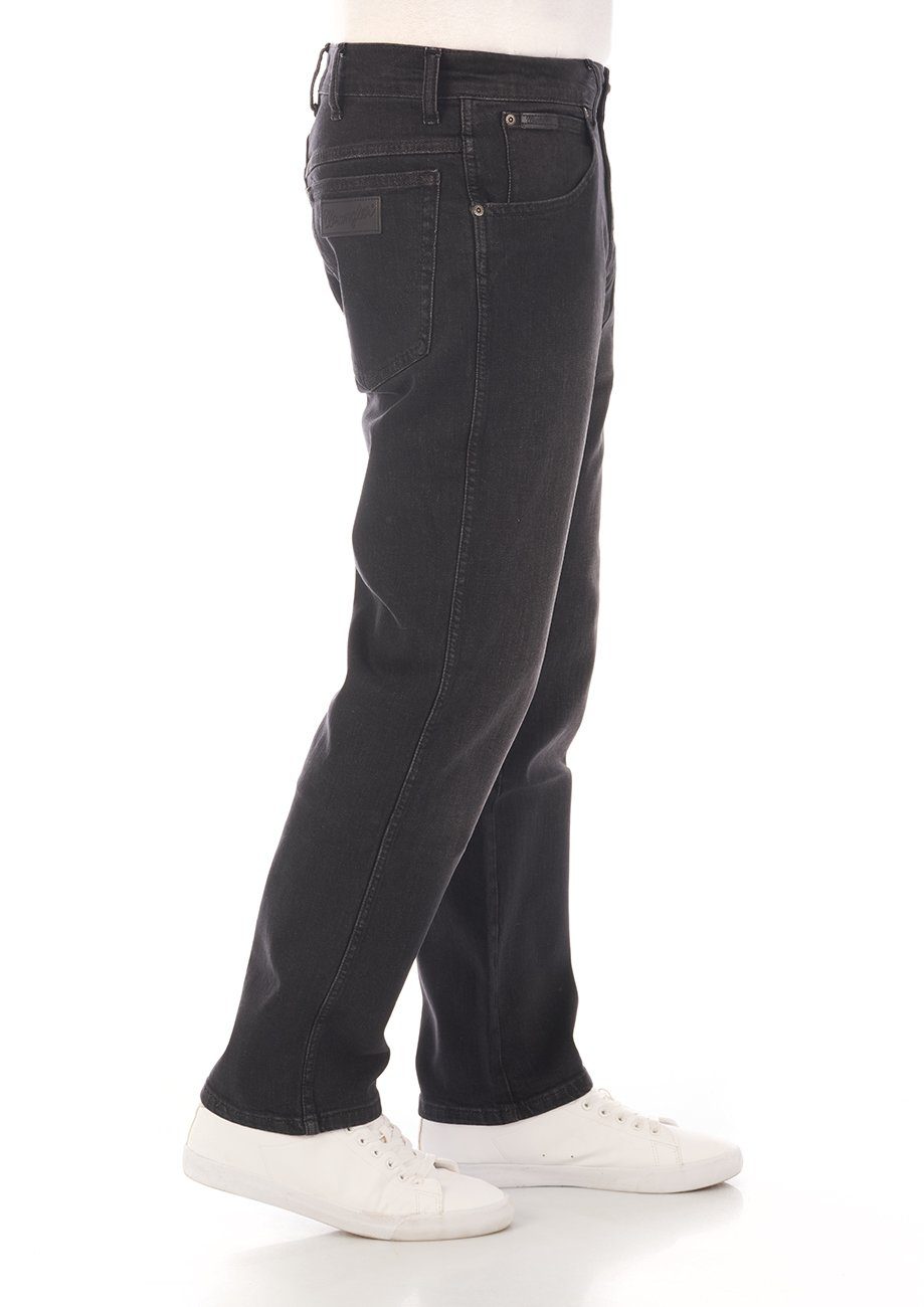 Wrangler Straight-Jeans Herren Jeanshose Texas Stretch Regular Fit Denim Hose mit Stretch