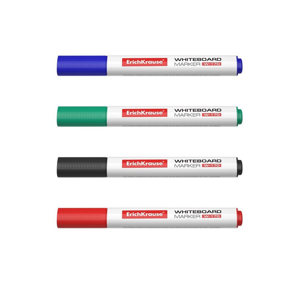 Thumbnail - Erich Krause Whiteboard Marker, Whiteboard Marker W-170 Rundspitze 2mm 4er Set