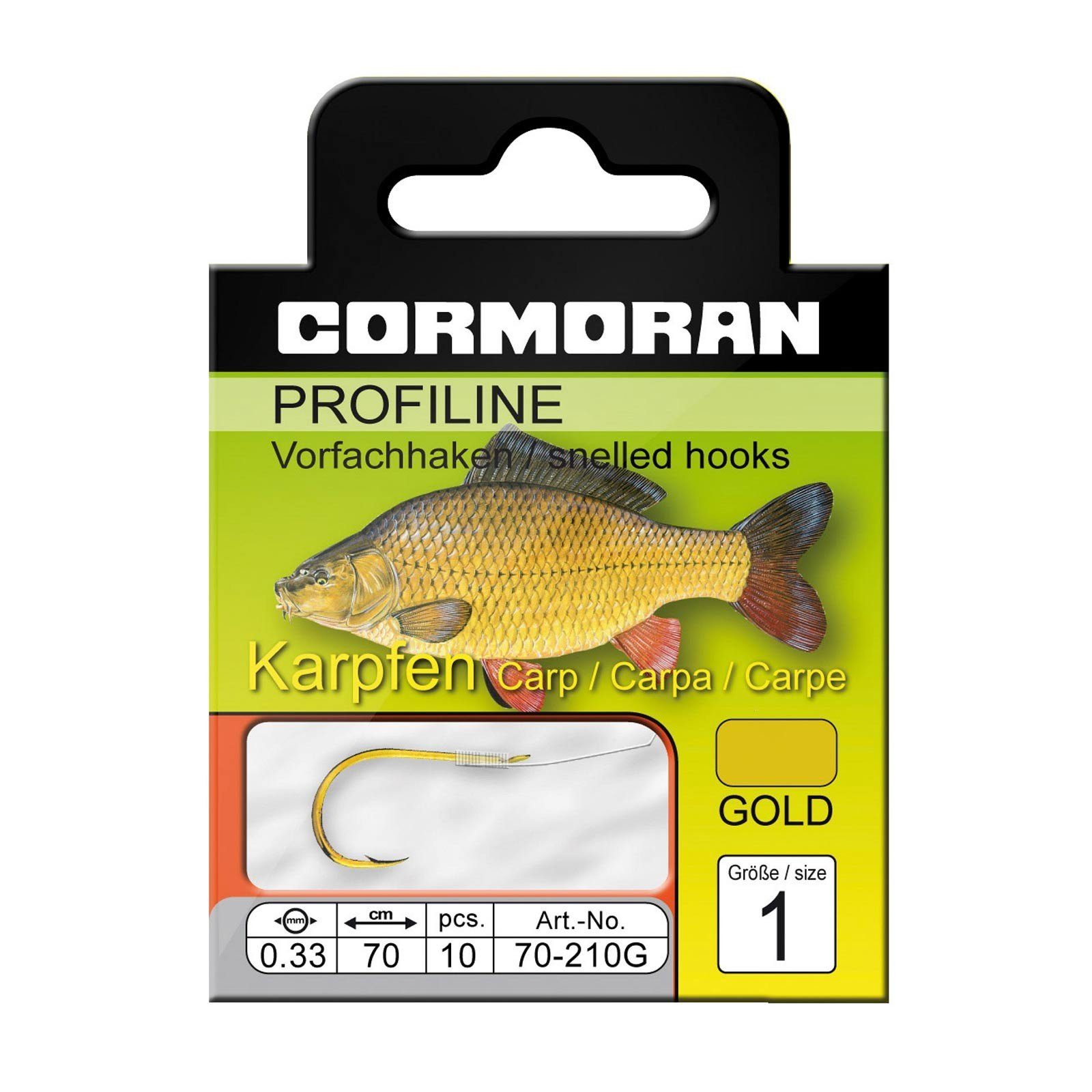 Daiwa Cormoran Karpfenhaken, Cormoran Profiline Karpfenhaken gold gebunden Gr.8