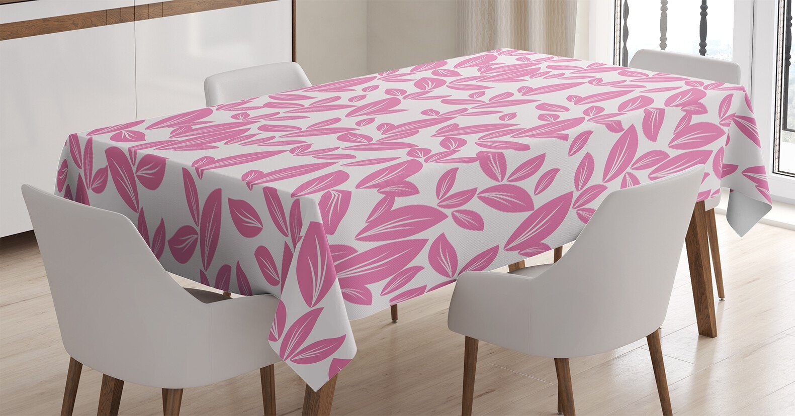 Abakuhaus Tischdecke Farbfest Waschbar Für den Außen Bereich geeignet Klare Farben, Blume Big Pink Petals