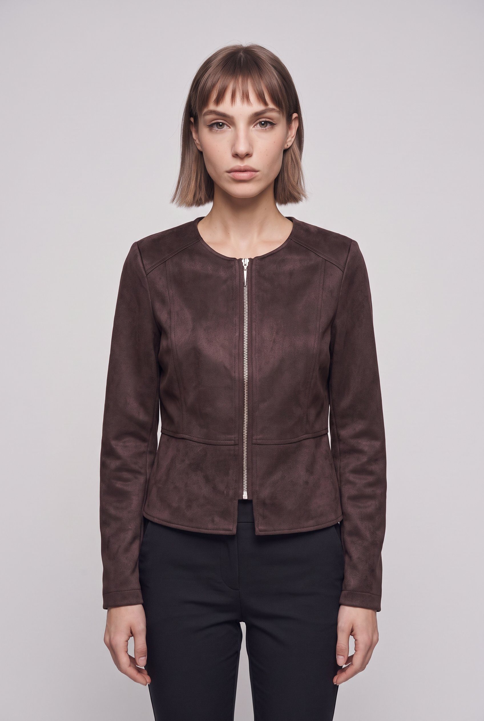 ONLY Lederimitatjacke ONLSARAMY FAUX SUEDE JACKET OTW Kunstfaser, Wildlederimitat