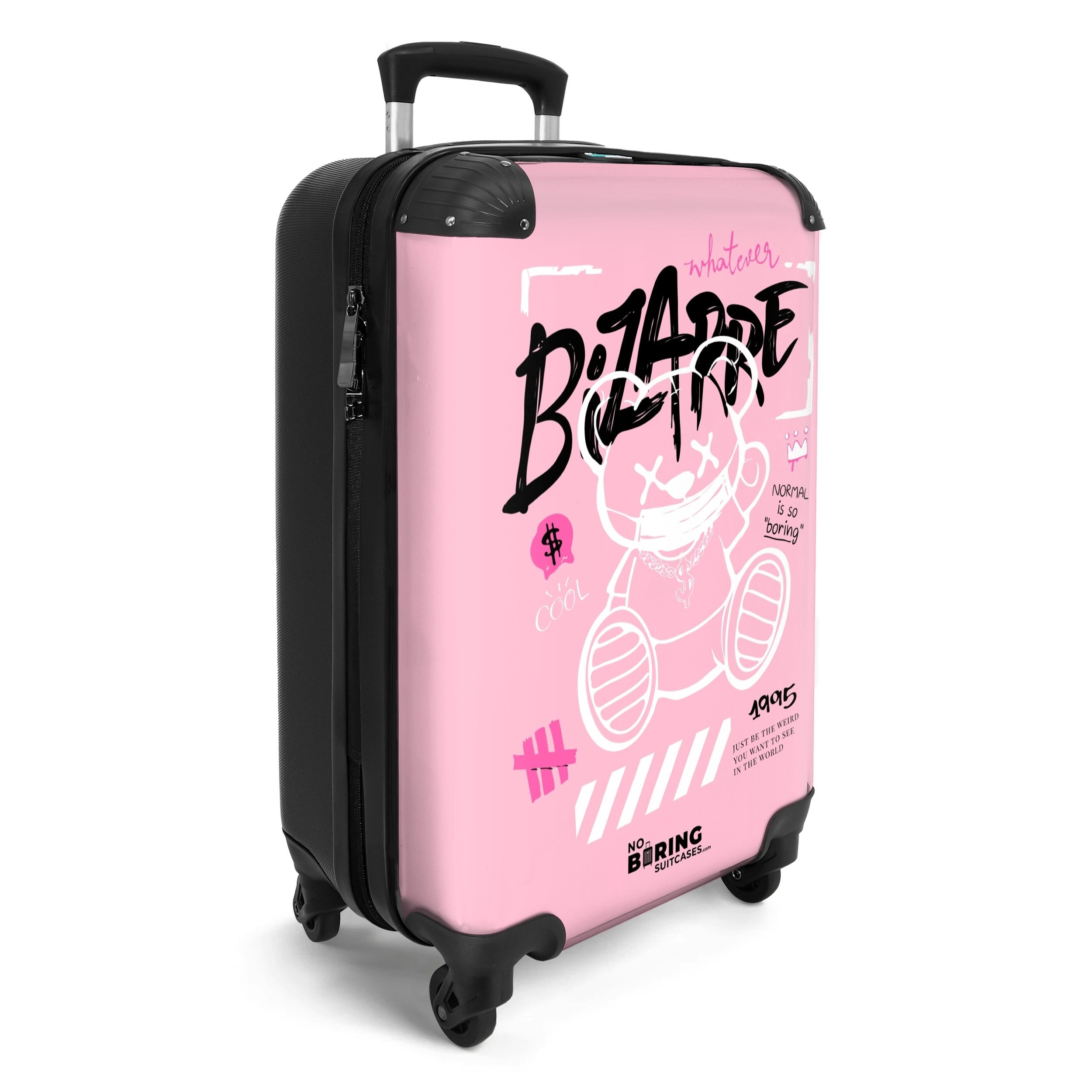NoBoringSuitcases.com© Hartschalen-Trolley Silhouette eines Teddybären, umg günstig online kaufen