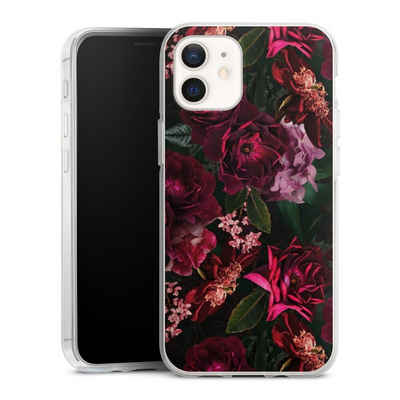 DeinDesign Handyhülle Rose Blumen Blume Dark Red and Pink Flowers, Apple iPhone 12 Silikon Hülle Bumper Case Handy Schutzhülle
