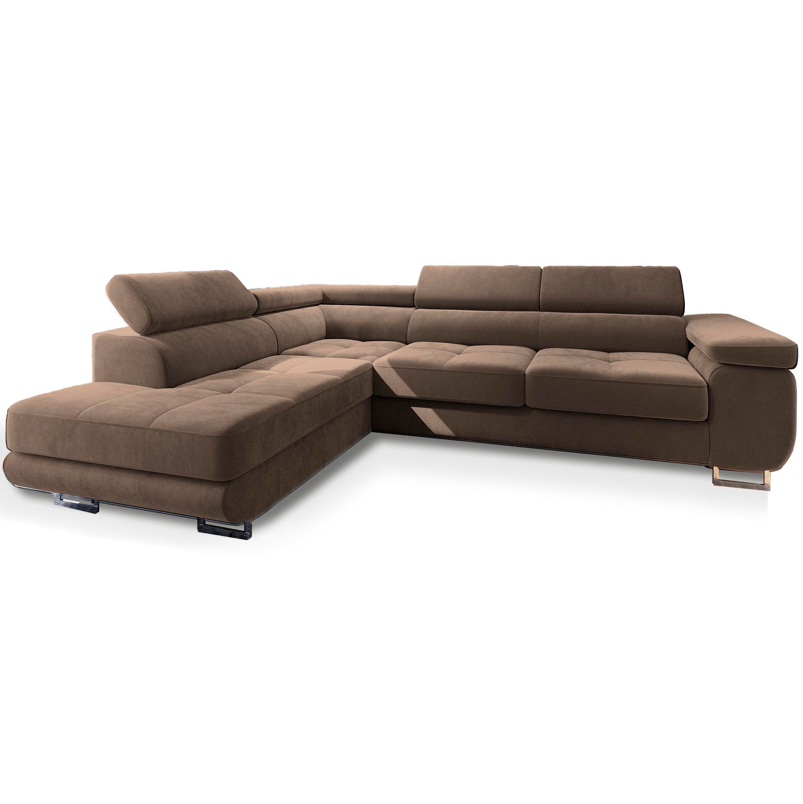 Masseno Ecksofa SELVA mit Schlaffunktion L-Form, Sofa mit Bettkasten günstig online kaufen