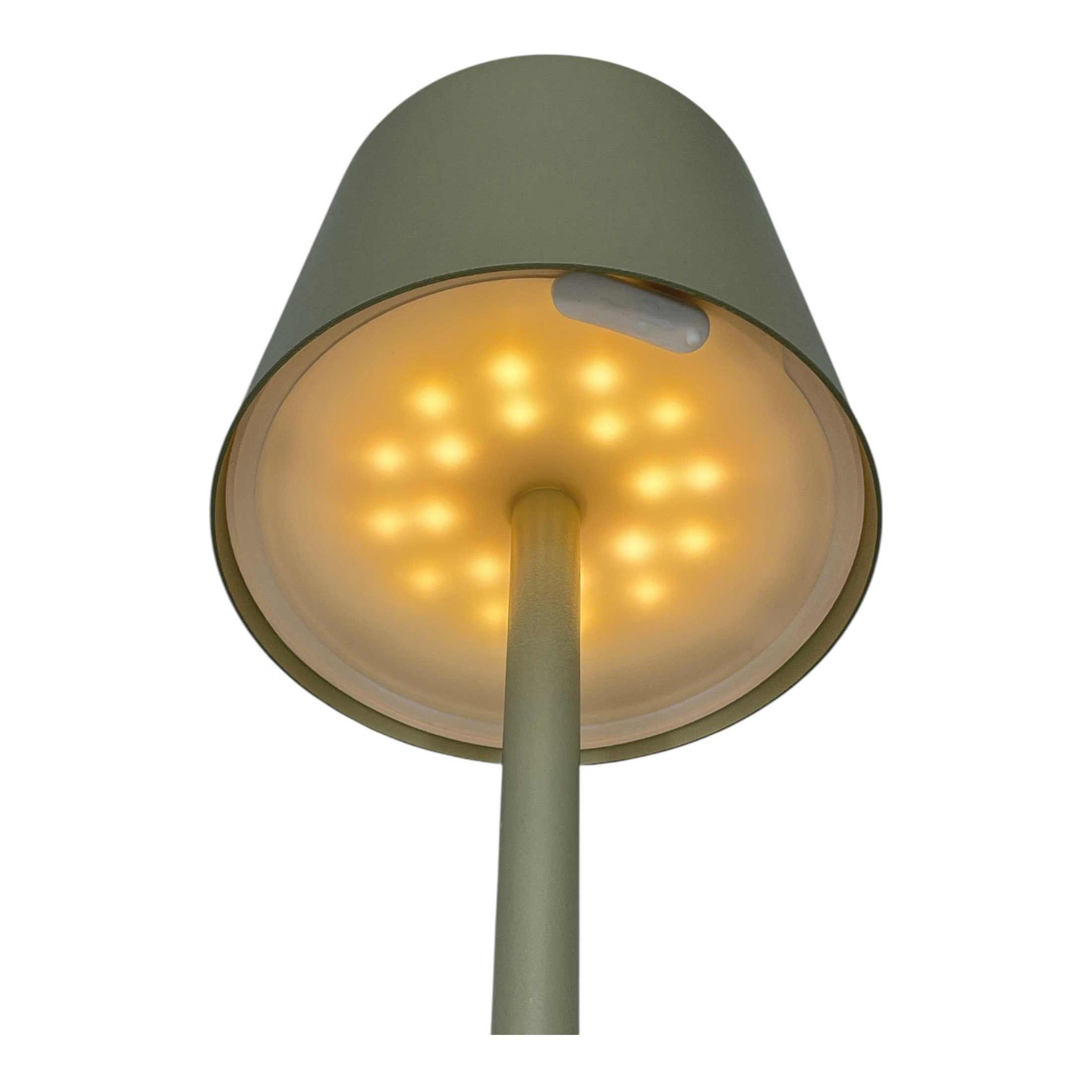 Coen Bakker Deco BV LED Außen-Tischleuchte Portable Light, mehrere Helligkeitsstufen, LED, warmweiß, kaltweiß, neutralweiß, USB dimmbar touch Metall oliv matt 4 – Bild 2 von 5