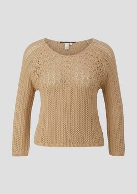 QS Strickpullover Pullover aus Ajourstrick