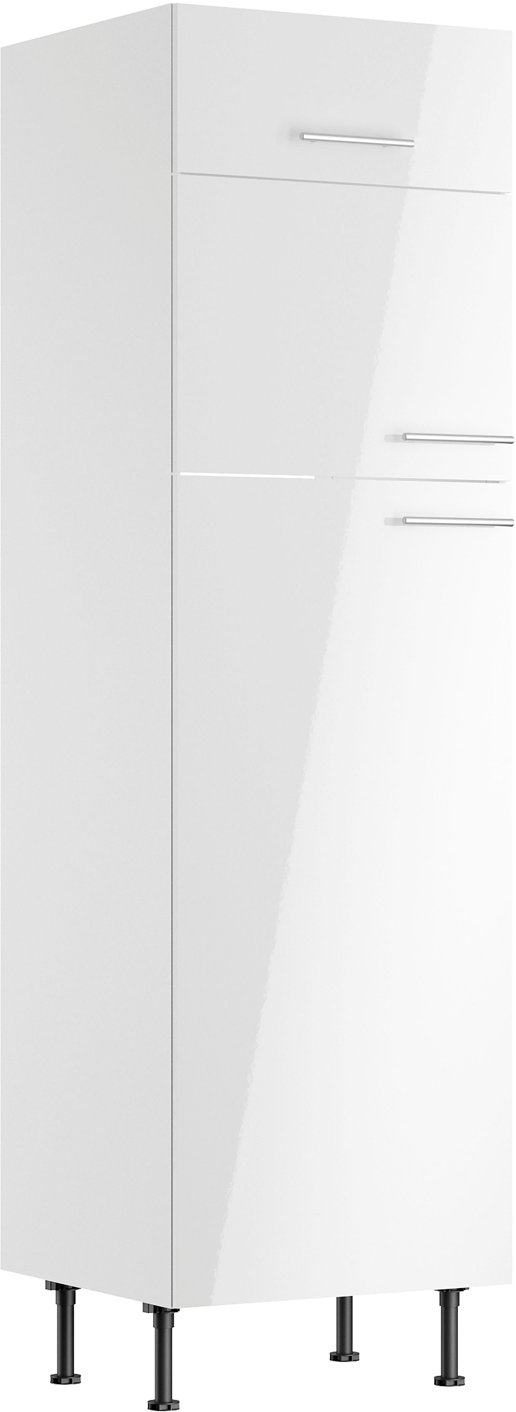 Breite Kühlumbauschrank lackiert/weiß weiß OPTIFIT Klara 60 cm