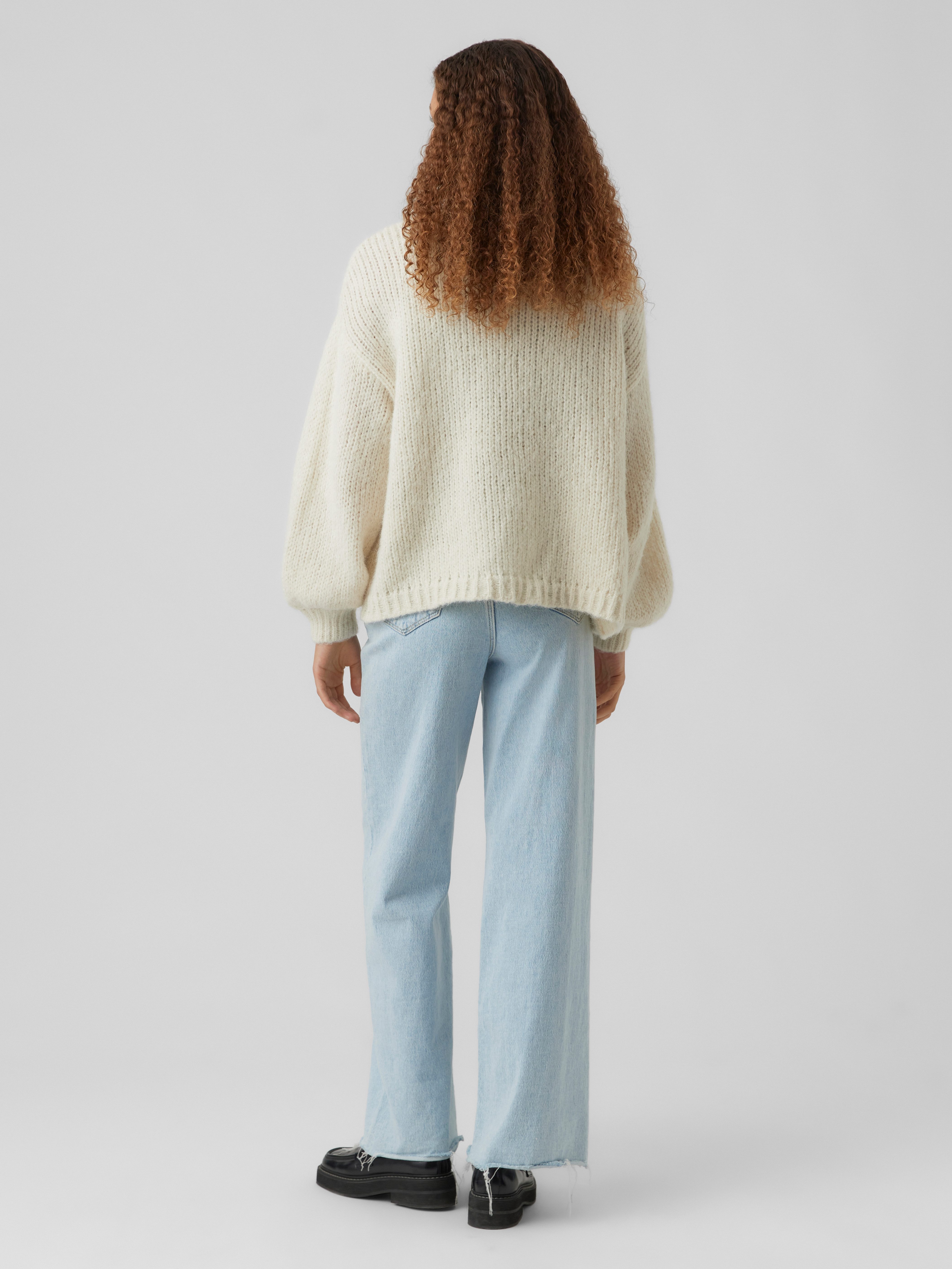 Vero Moda Strickjacke VMMAYBE LS OPEN CARDIGAN GA REP Kunstfaser, oversize – Bild 5 von 5