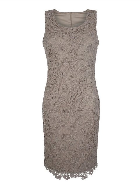Alba Moda Kleid aus edler Spitze allover in beige