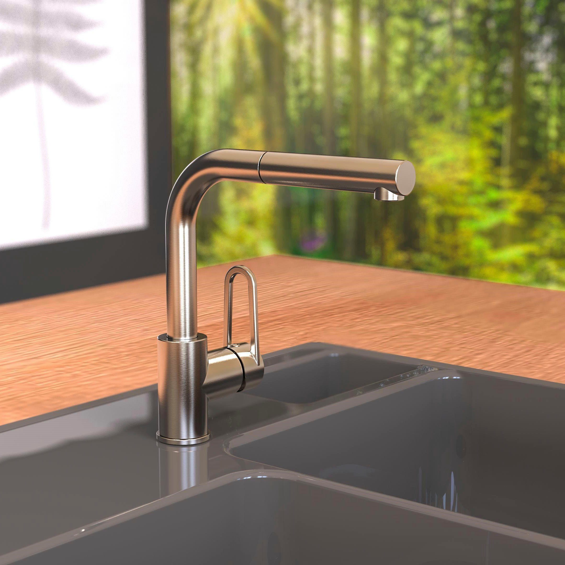 Schütte Spültischarmatur Design mit Geschirrbrause, ausziehbar, schwenkbar, günstig online kaufen