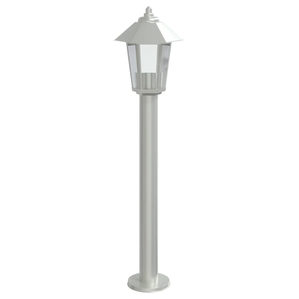 vidaXL Gartenleuchte Wegeleuchte Silbern 80 cm Edelstahl
