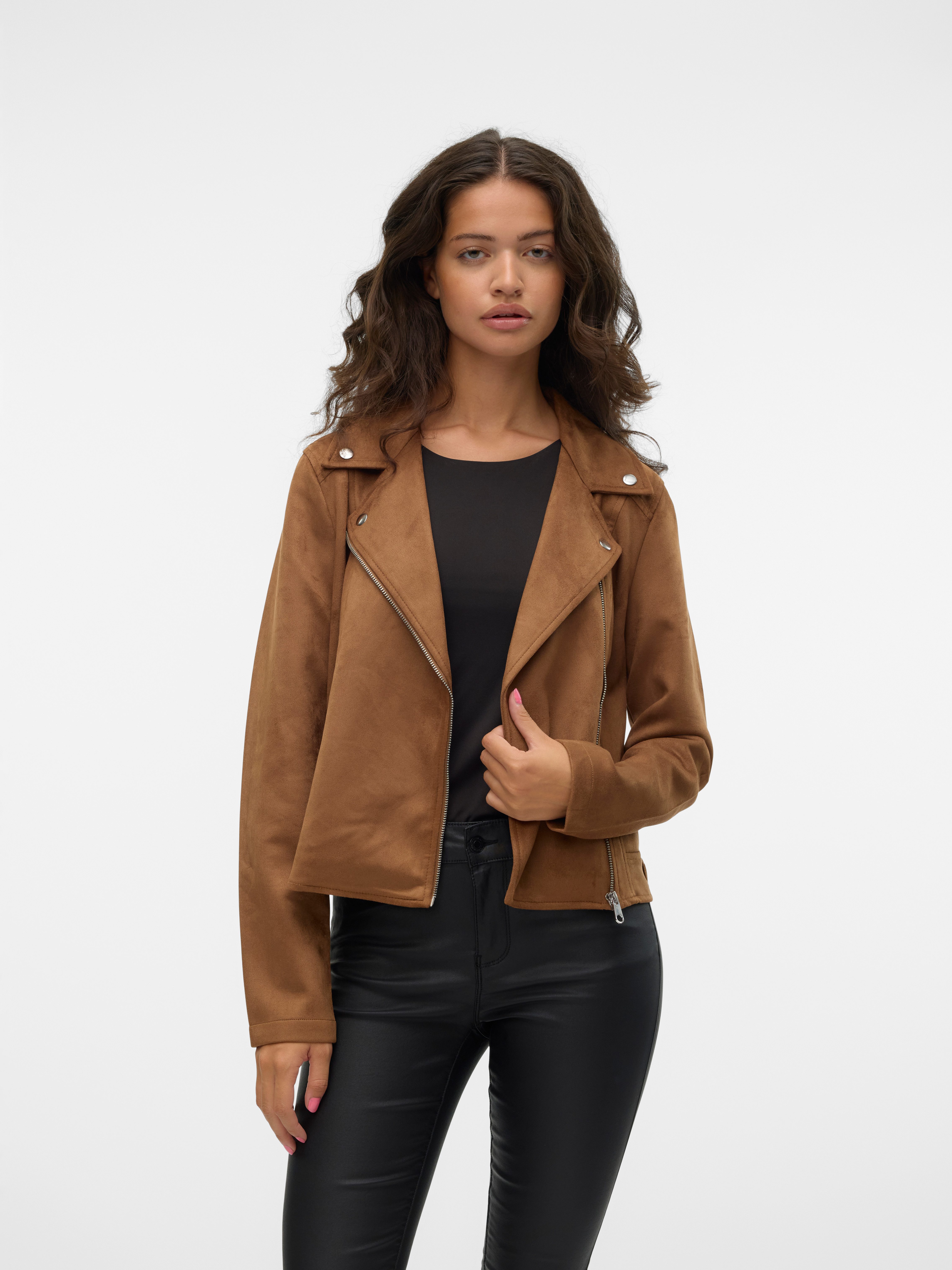 Vero Moda Bikerjacke VMJOSE SHORT FAUX SUEDE JACKET GA NOOS mit asymetrisch günstig online kaufen