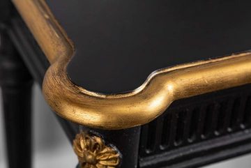 LebensWohnArt Konsolentisch Barocker Konsolentisch KINGDOM 125cm schwarz gold