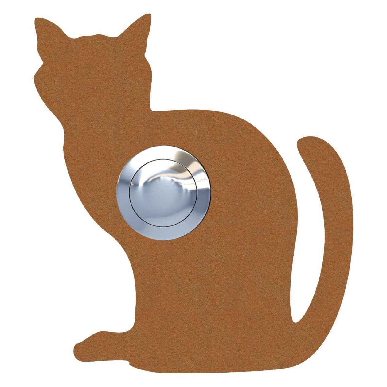 Bravios Briefkasten Klingeltaster Katze ''Luna'' Rost