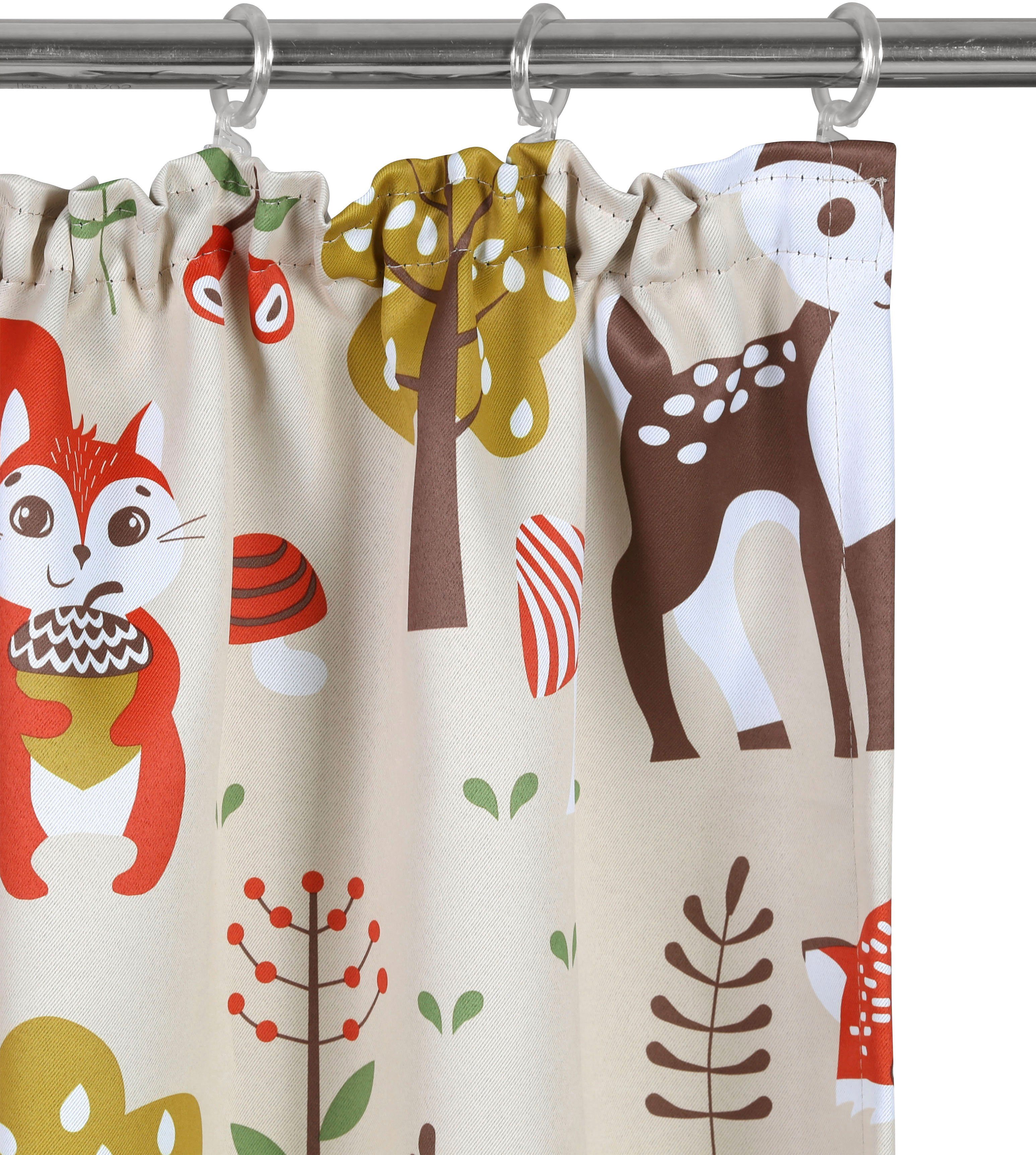 OTTO home Verdunkelungsvorhang Waldtiere (1 St), Kräuselband, verdunkelnd, blickdicht, bedruckt, verschiedene Größen – Bild 4 von 5