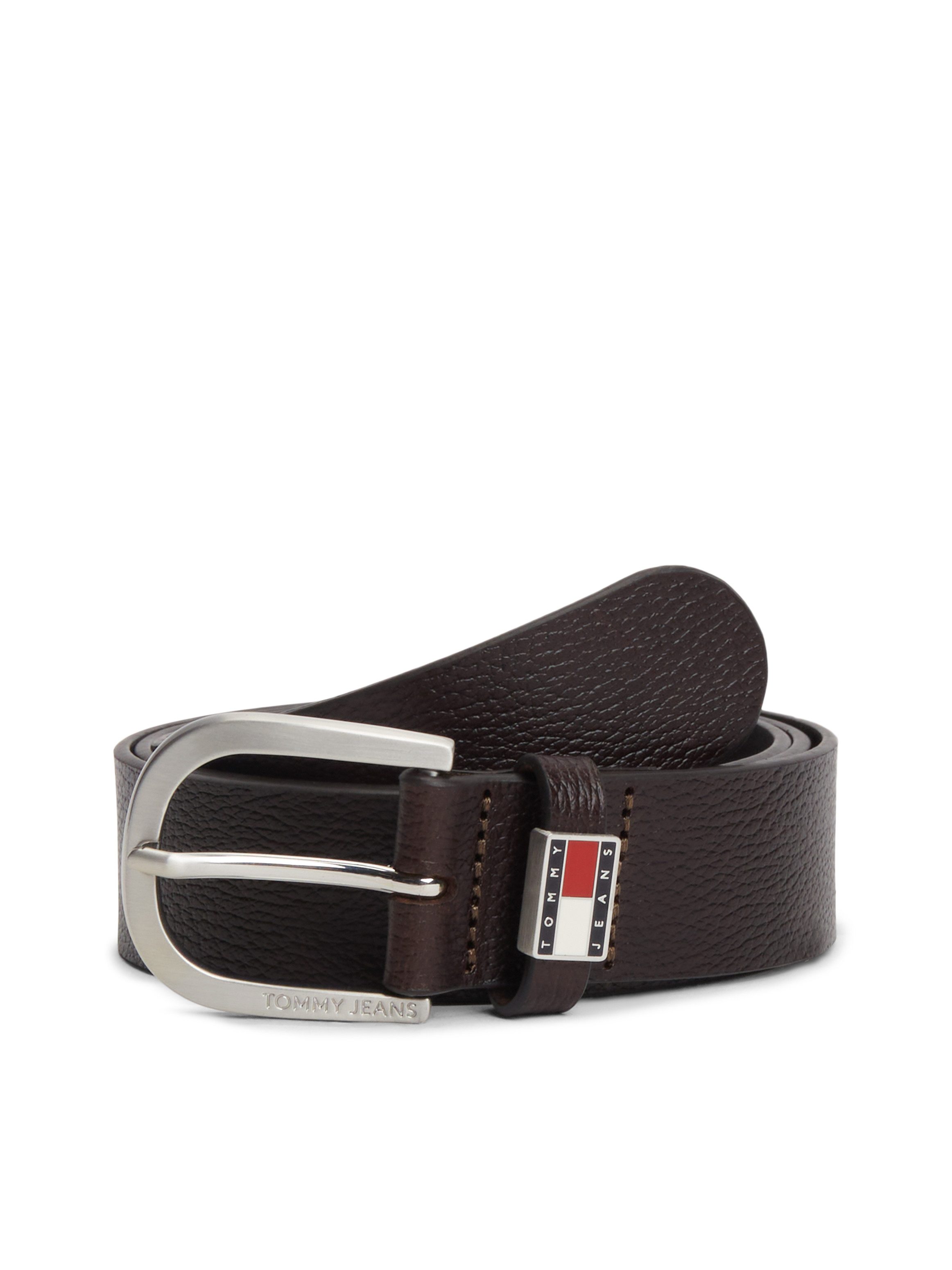 Tommy Jeans Ledergürtel TJM RYAN 3.5 Größenverstellbar mit genarbtem Finish