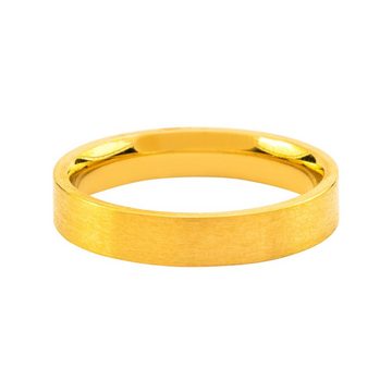 meditoys Fingerring Ring aus Edelstahl für Damen · Edelstahl gebürstet · Farbe: Gold